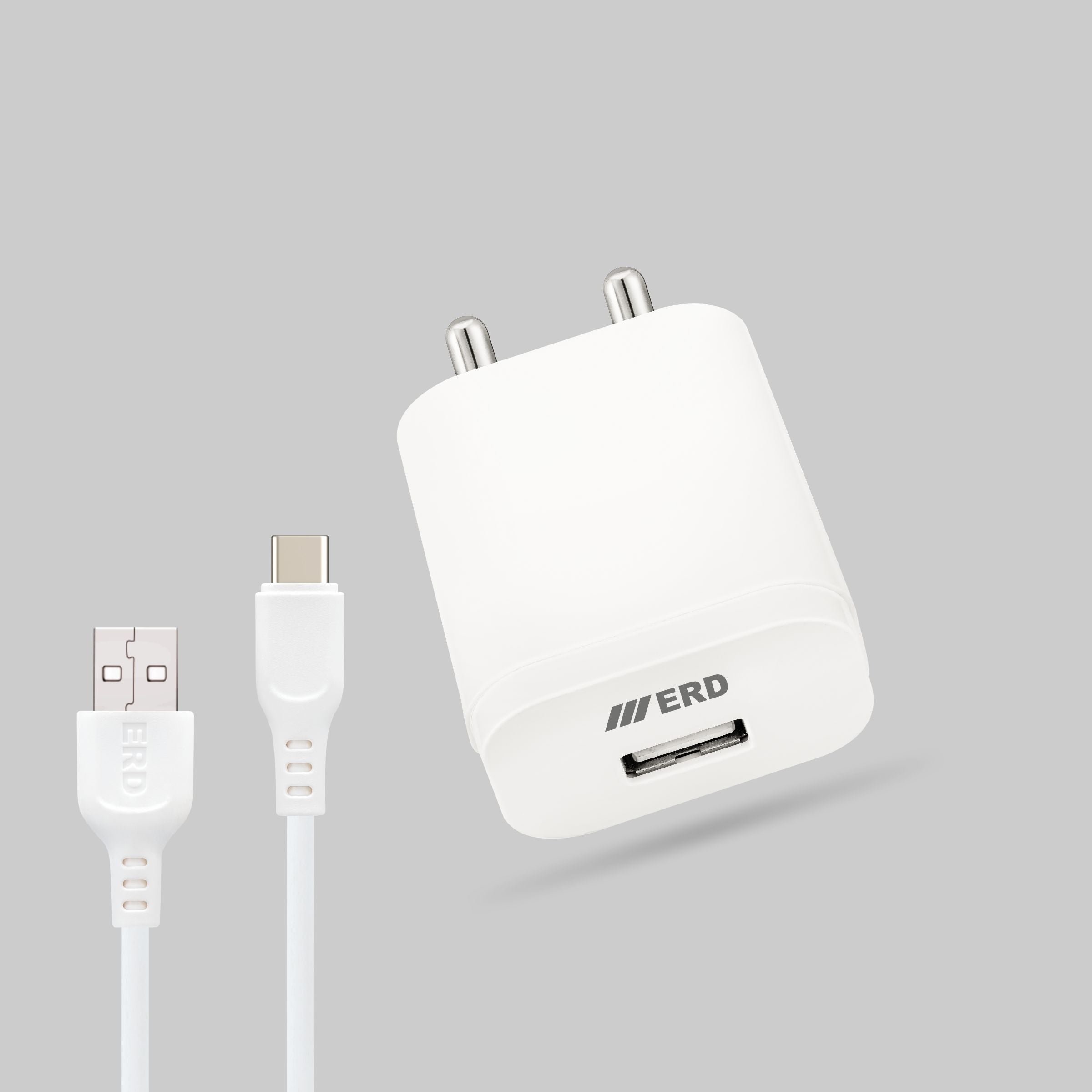 ERD TC-202 USB-A Charger With USB-C Data Cable, 10W