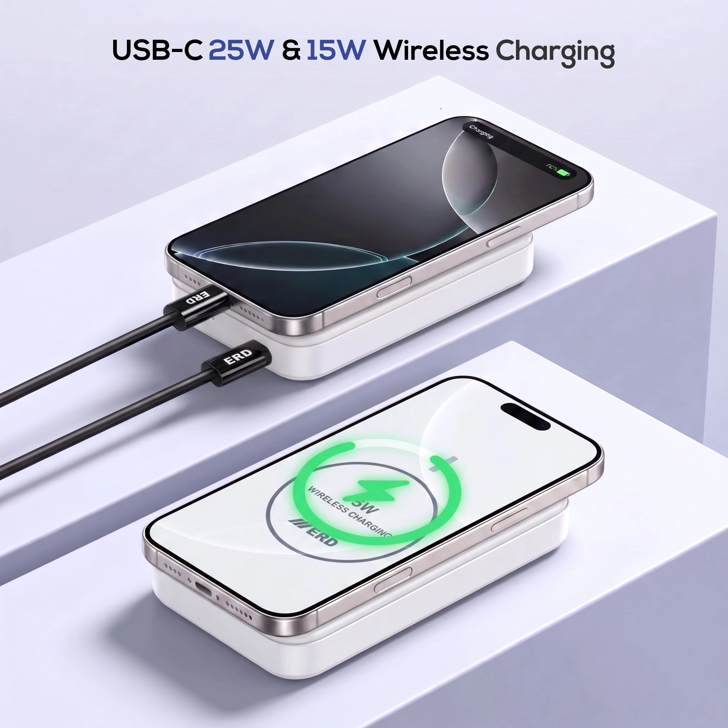 ERD PB-182  Power Bank 10000 mAh, 15WWireless Charging