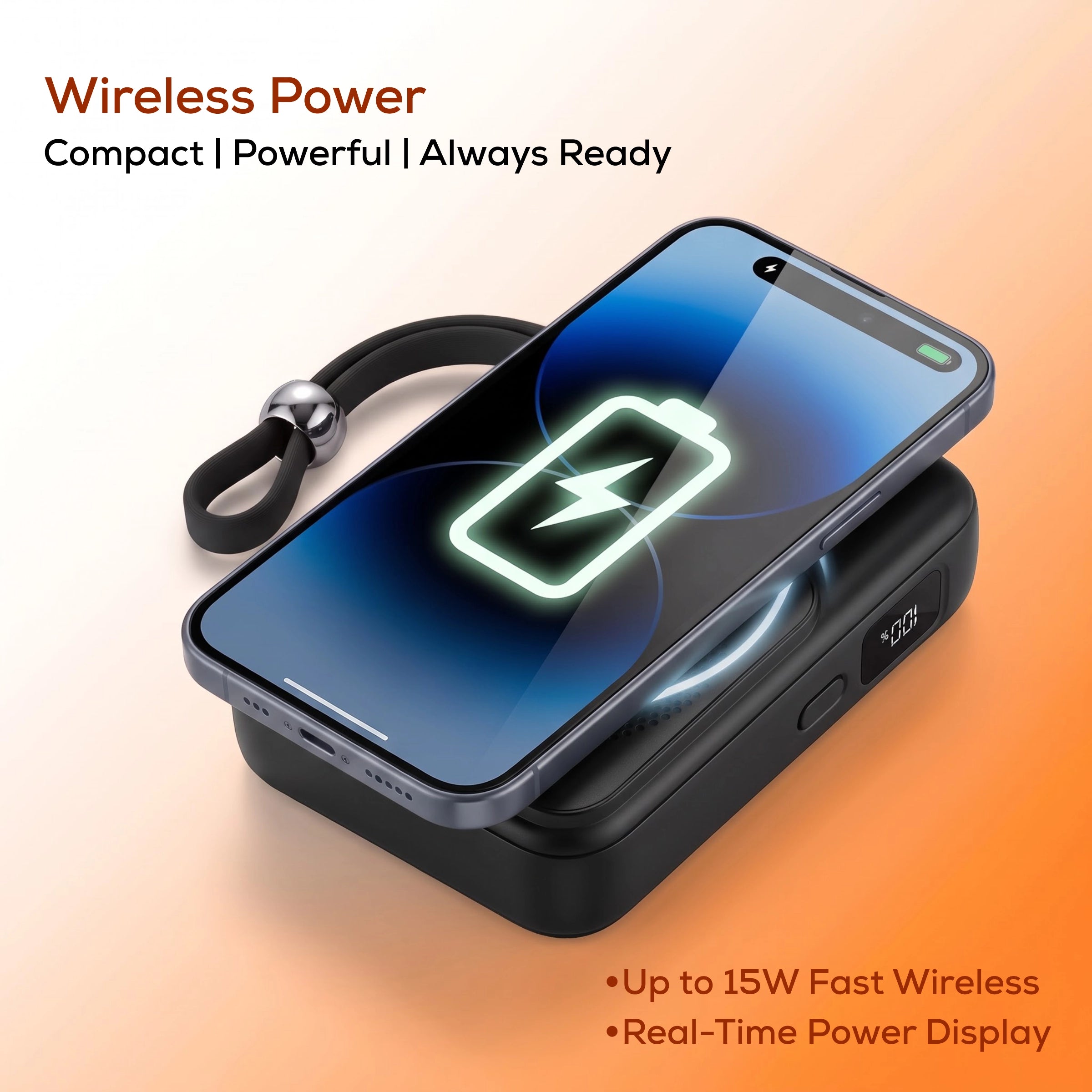 ERD PB-402 Power Bank 10000 mAh, 15W Wireless Charging