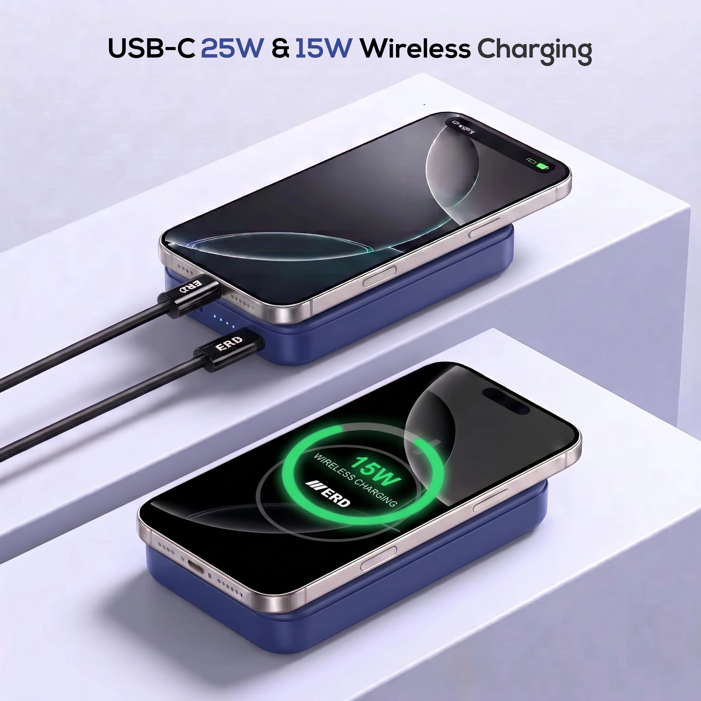 ERD PB-182  Power Bank 10000 mAh, 15WWireless Charging