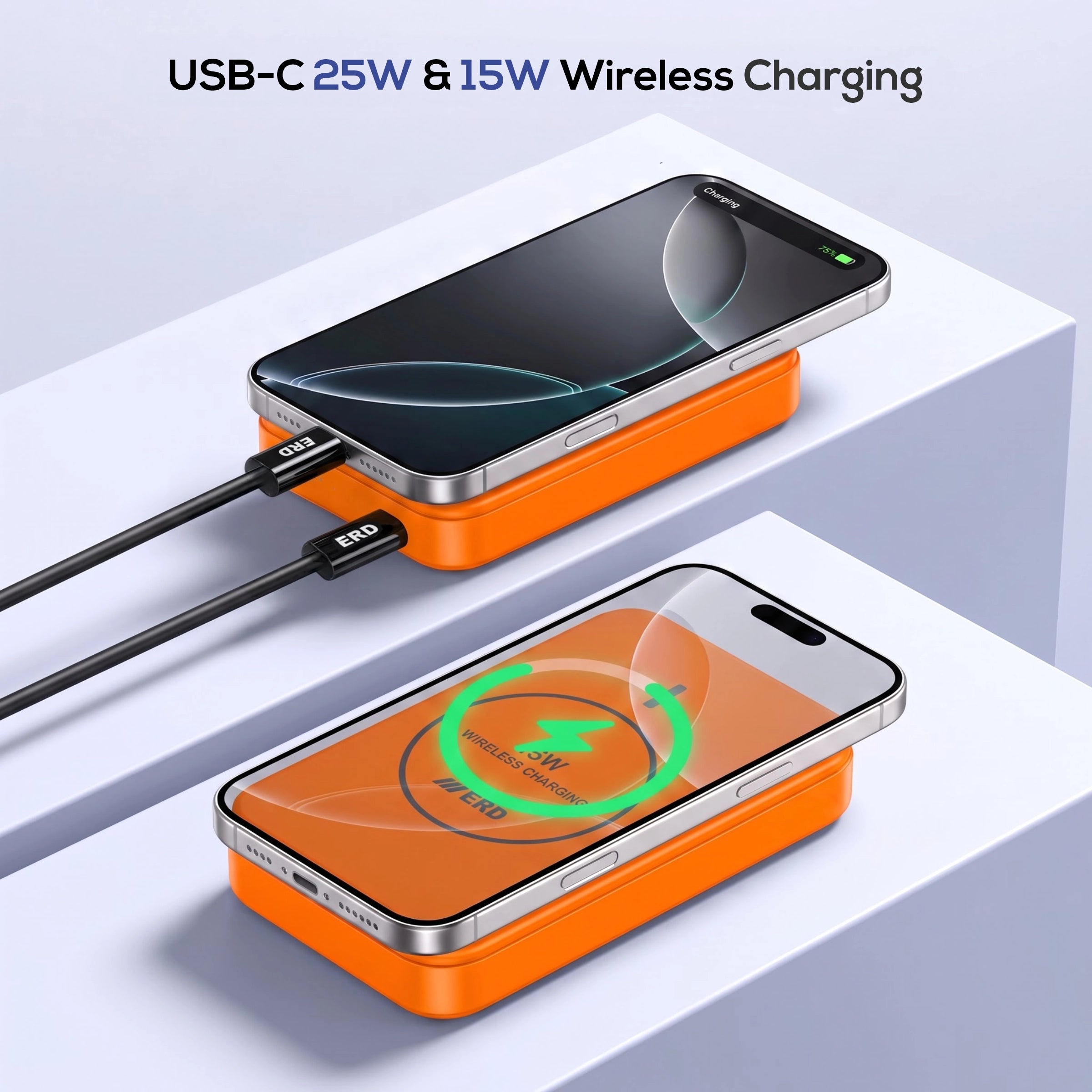 ERD PB-182  Power Bank 10000 mAh, 15WWireless Charging
