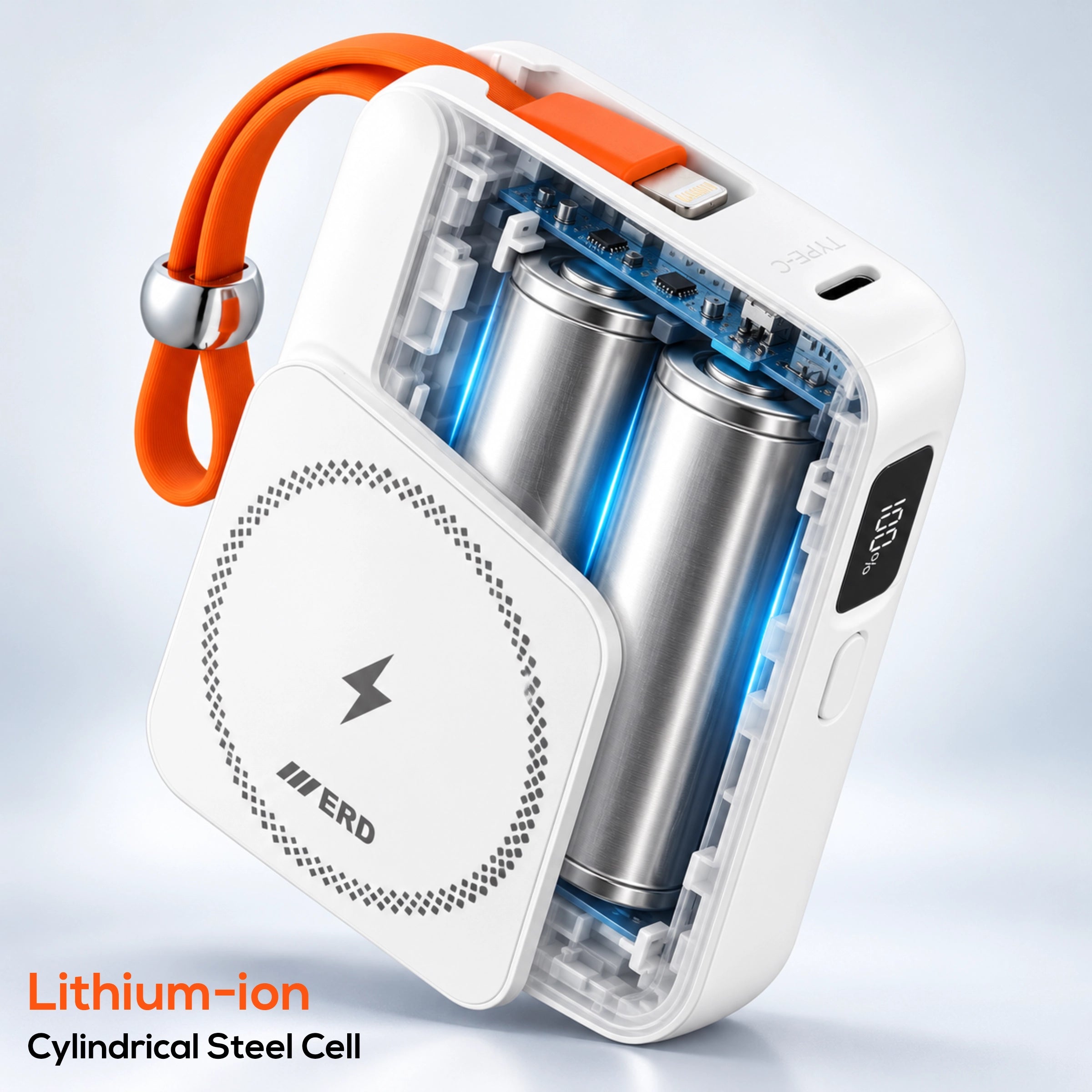 ERD PB-402 Power Bank 10000 mAh, 15W Wireless Charging