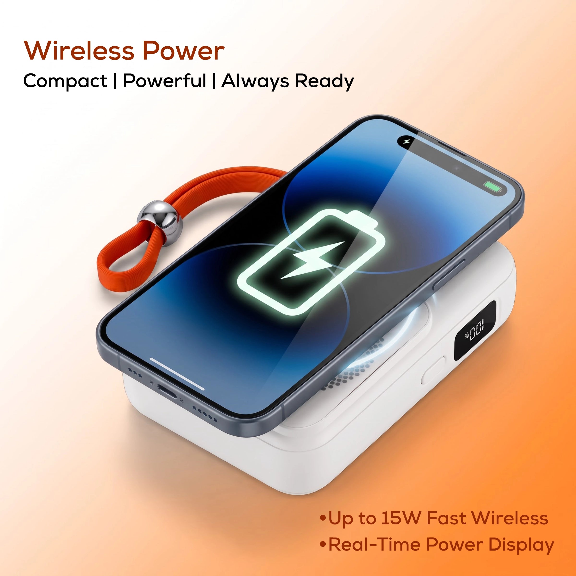 ERD PB-402 Power Bank 10000 mAh, 15W Wireless Charging