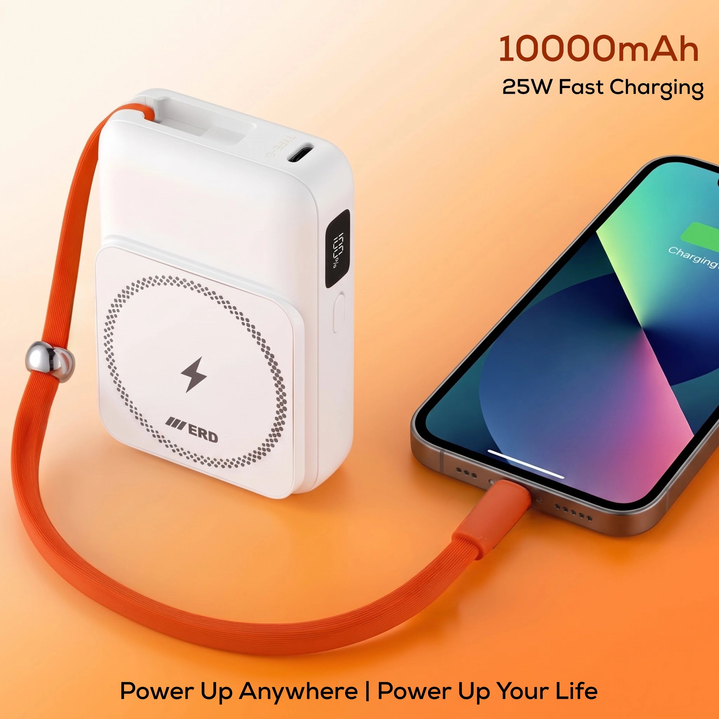 ERD PB-402 Power Bank 10000 mAh, 15W Wireless Charging