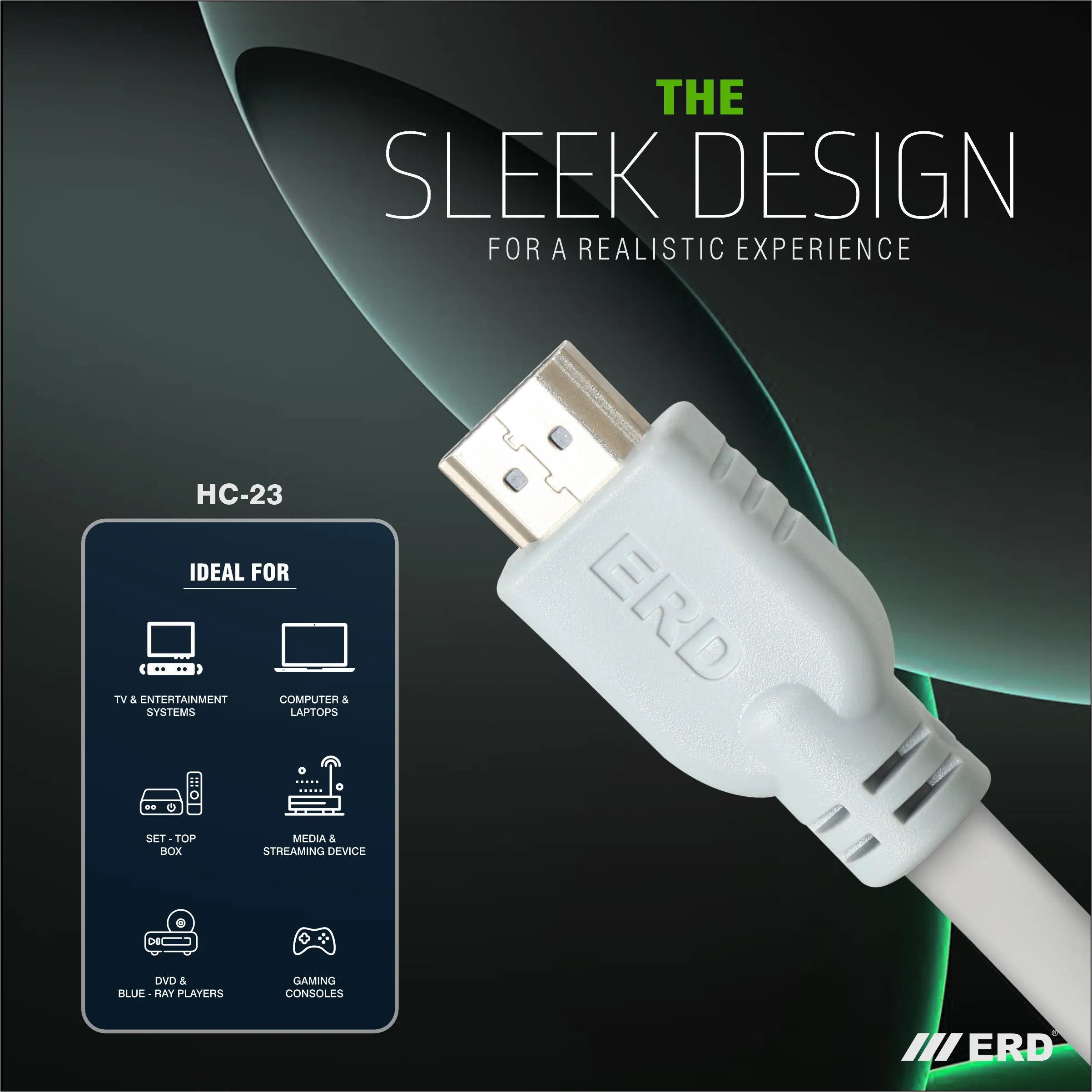 ERD HC-23 High Speed HDMI Cable with Ethernet (5 Meter)