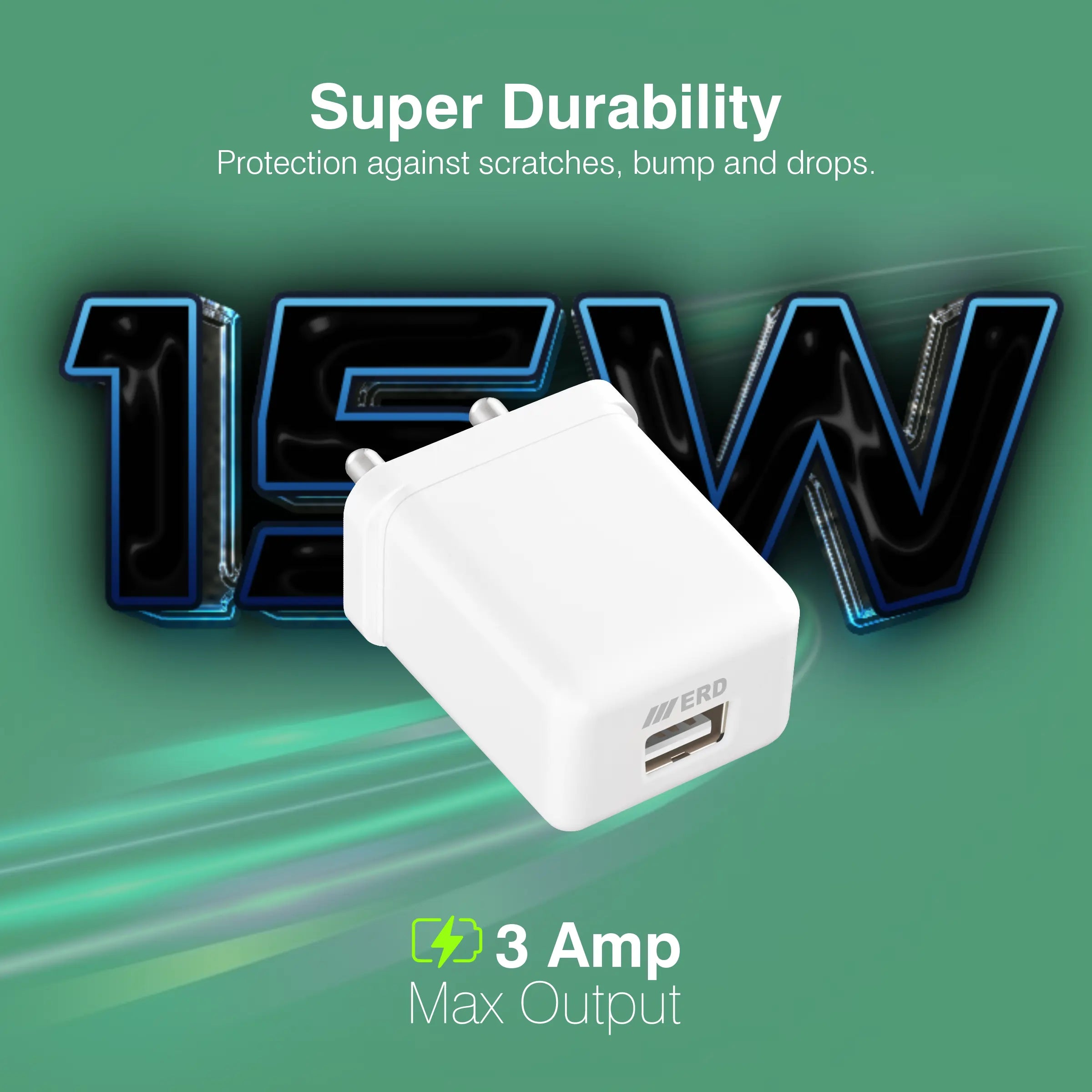 ERD TC-104 CHARGER + USB-C WHITE 15W