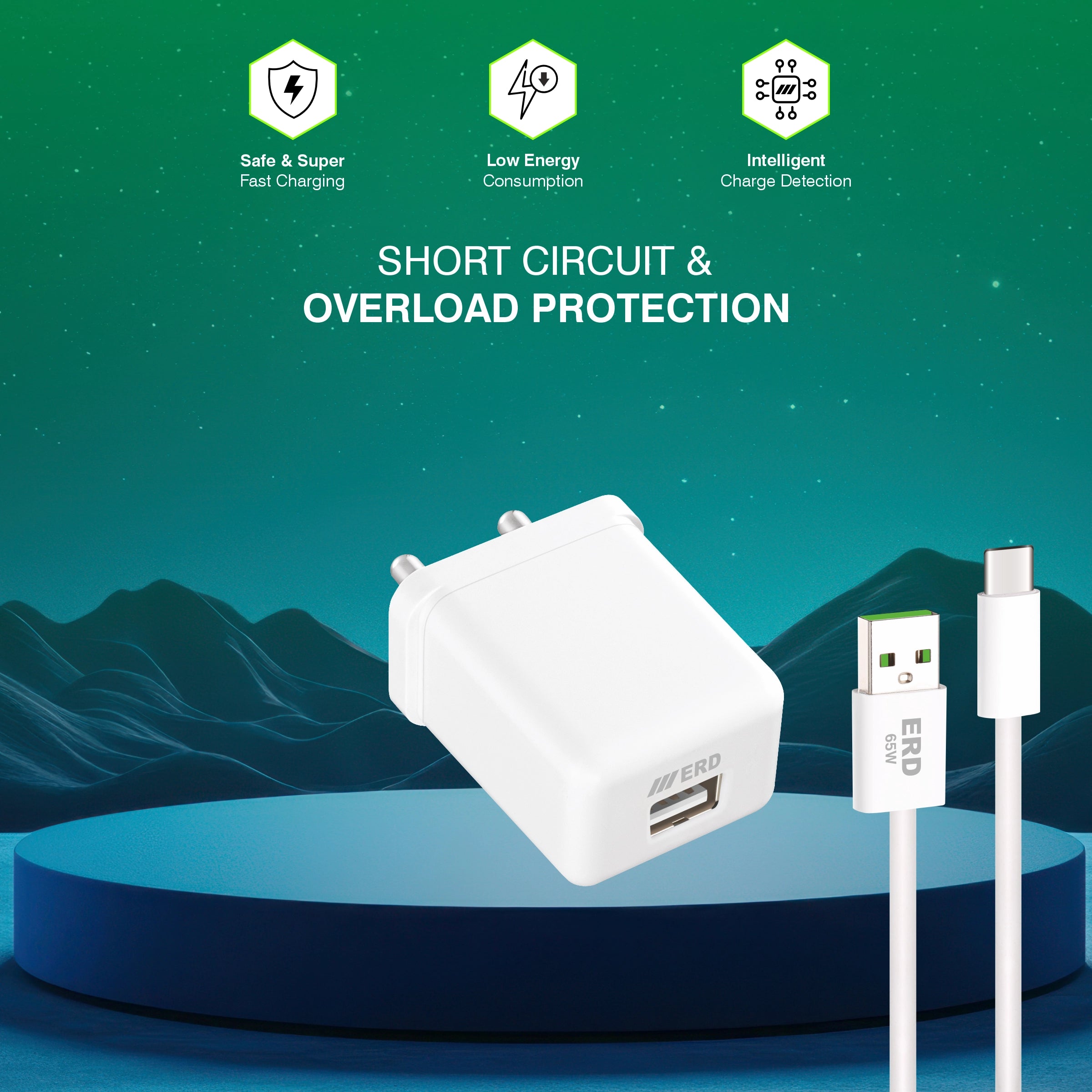 ERD TC-122 CHARGER USB-C VOOK WHT 20W