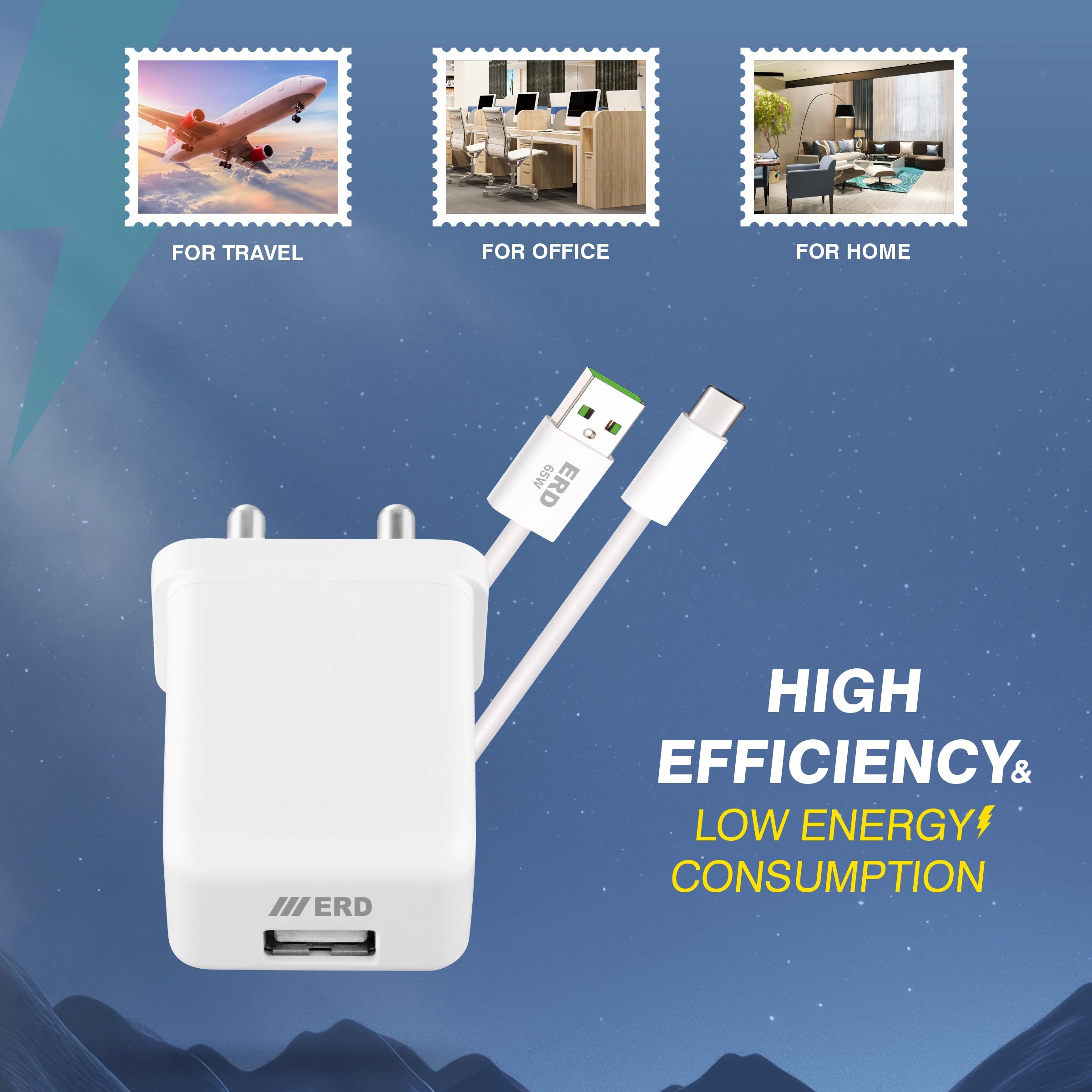 ERD TC-124 CHARGER  USB-C FLASH 44W