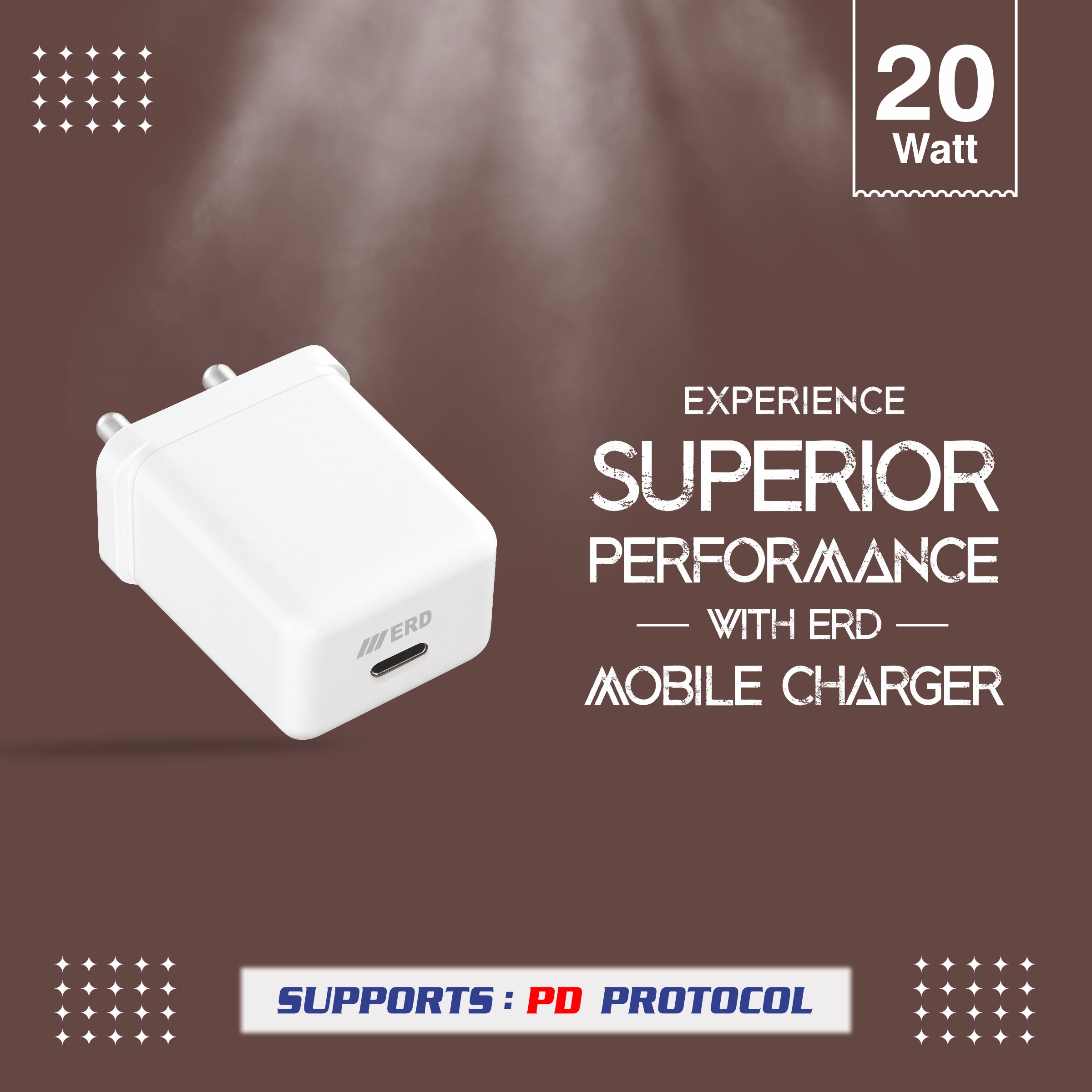 ERD TC-131 CHARGER USB-C TO LIGHTING PD WHT 20W