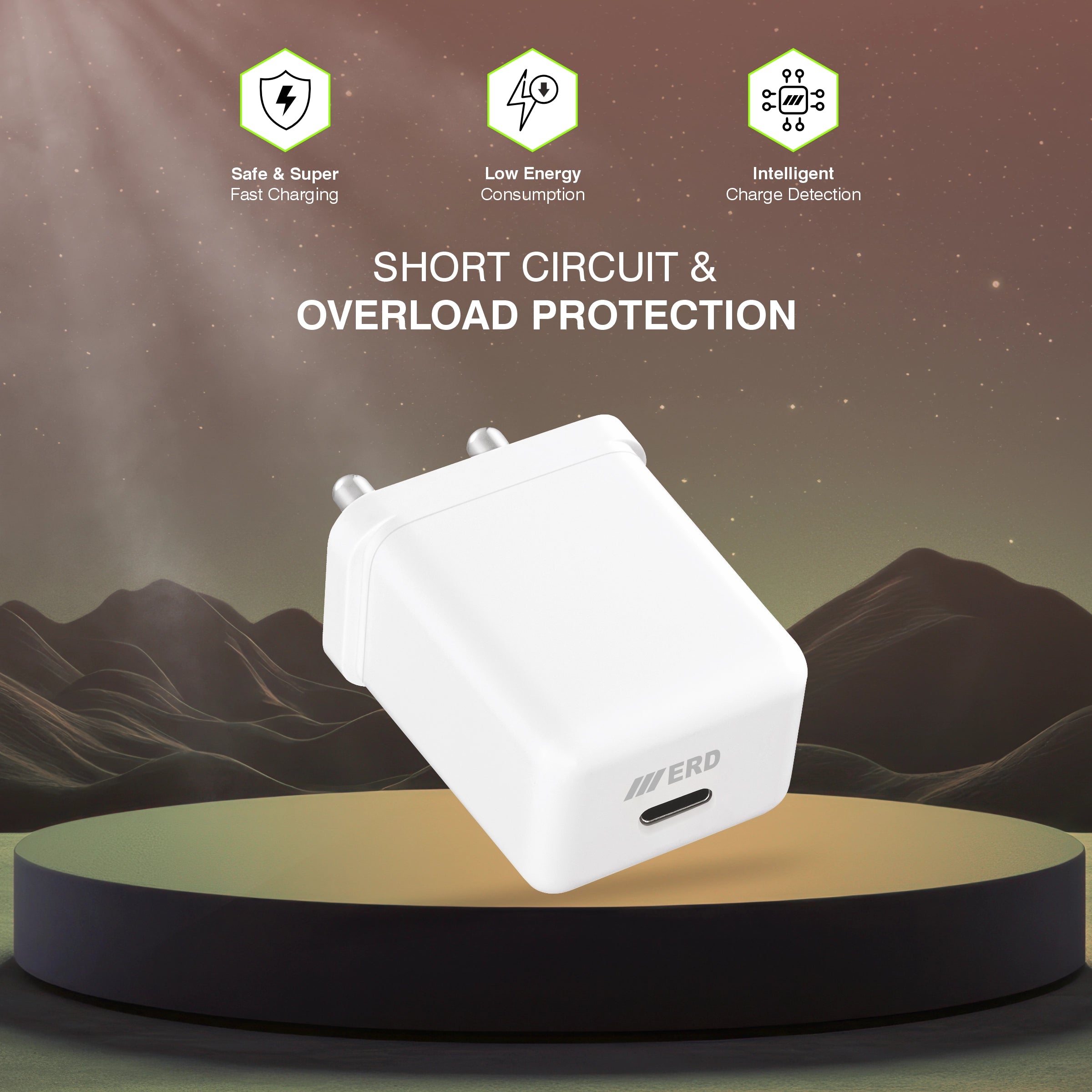 ERD TC-131 CHARGER USB-C TO LIGHTING PD WHT 20W