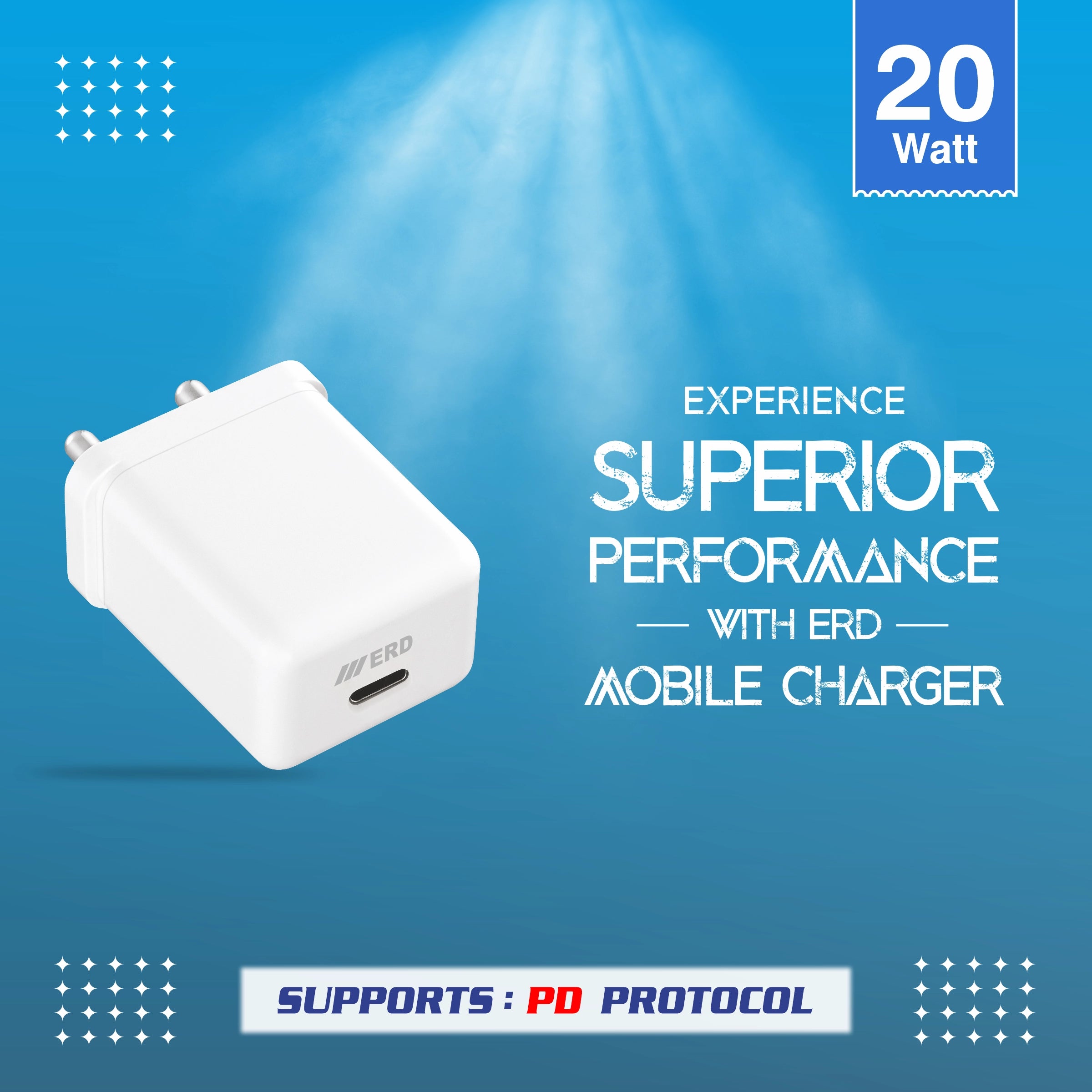 ERD TC-131 CHARGER USB-C 1P15 TO C PD WHT 20W