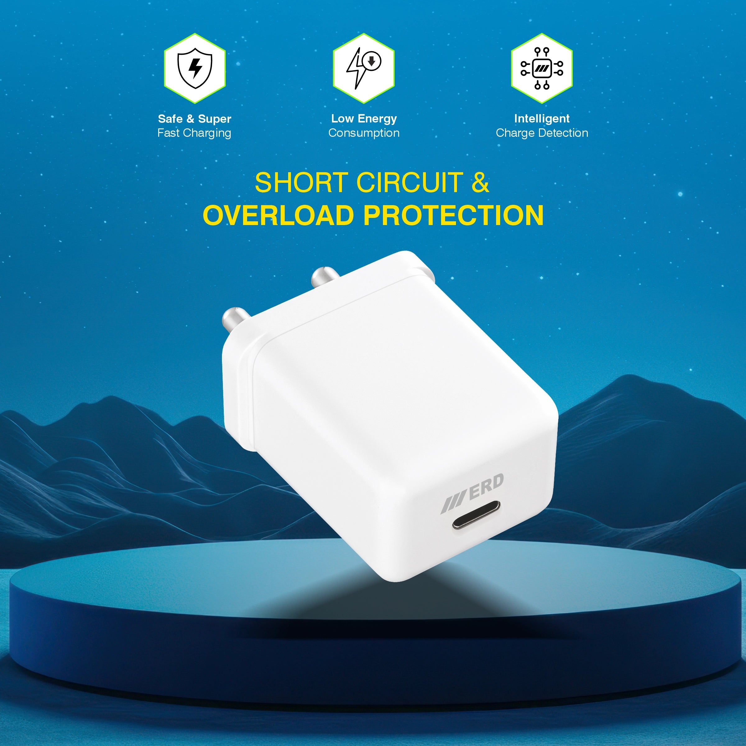 ERD TC-131 CHARGER USB-C 1P15 TO C PD WHT 20W