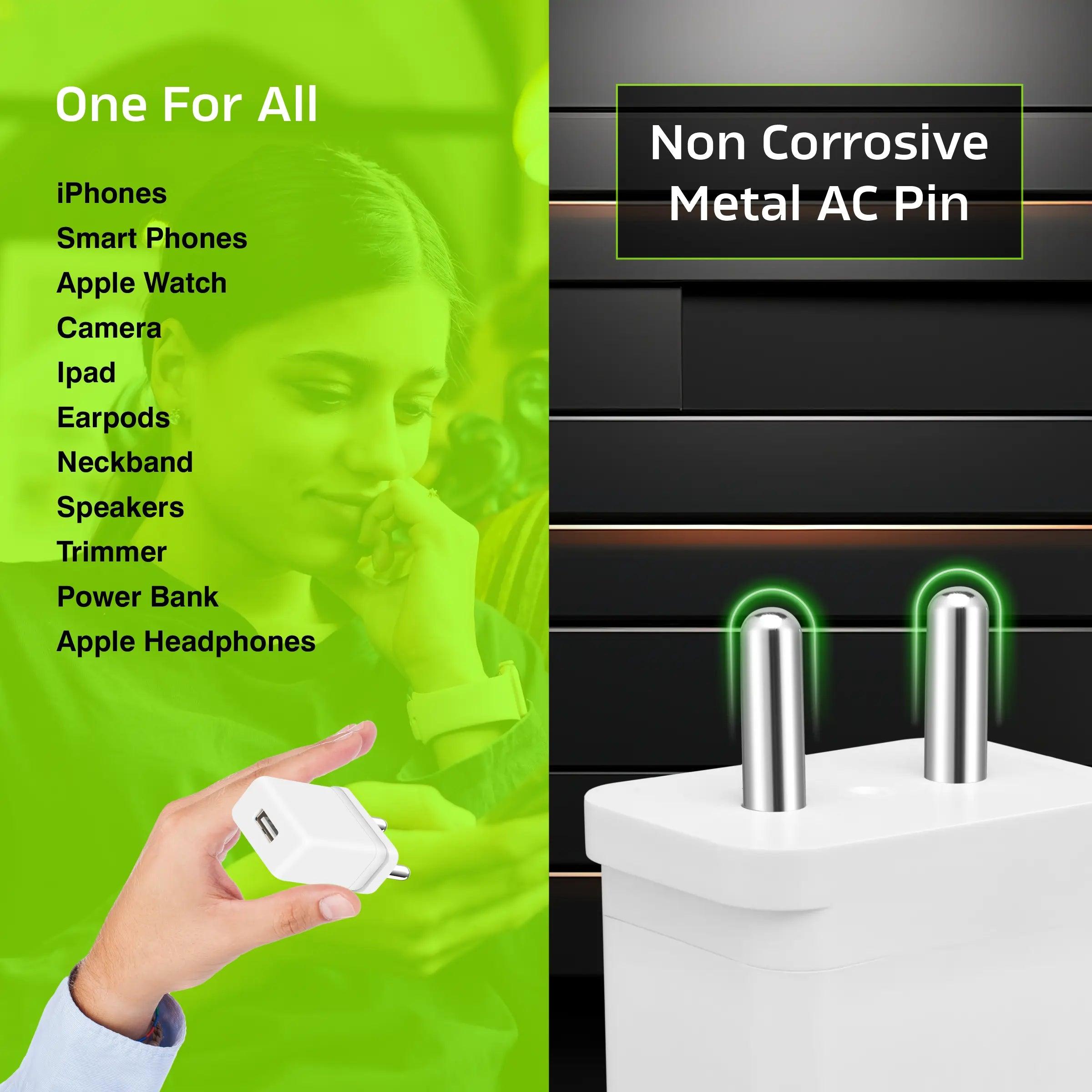 ERD TC-102 USB A Charger with Lighting Cable 5V/2Amp (10W)