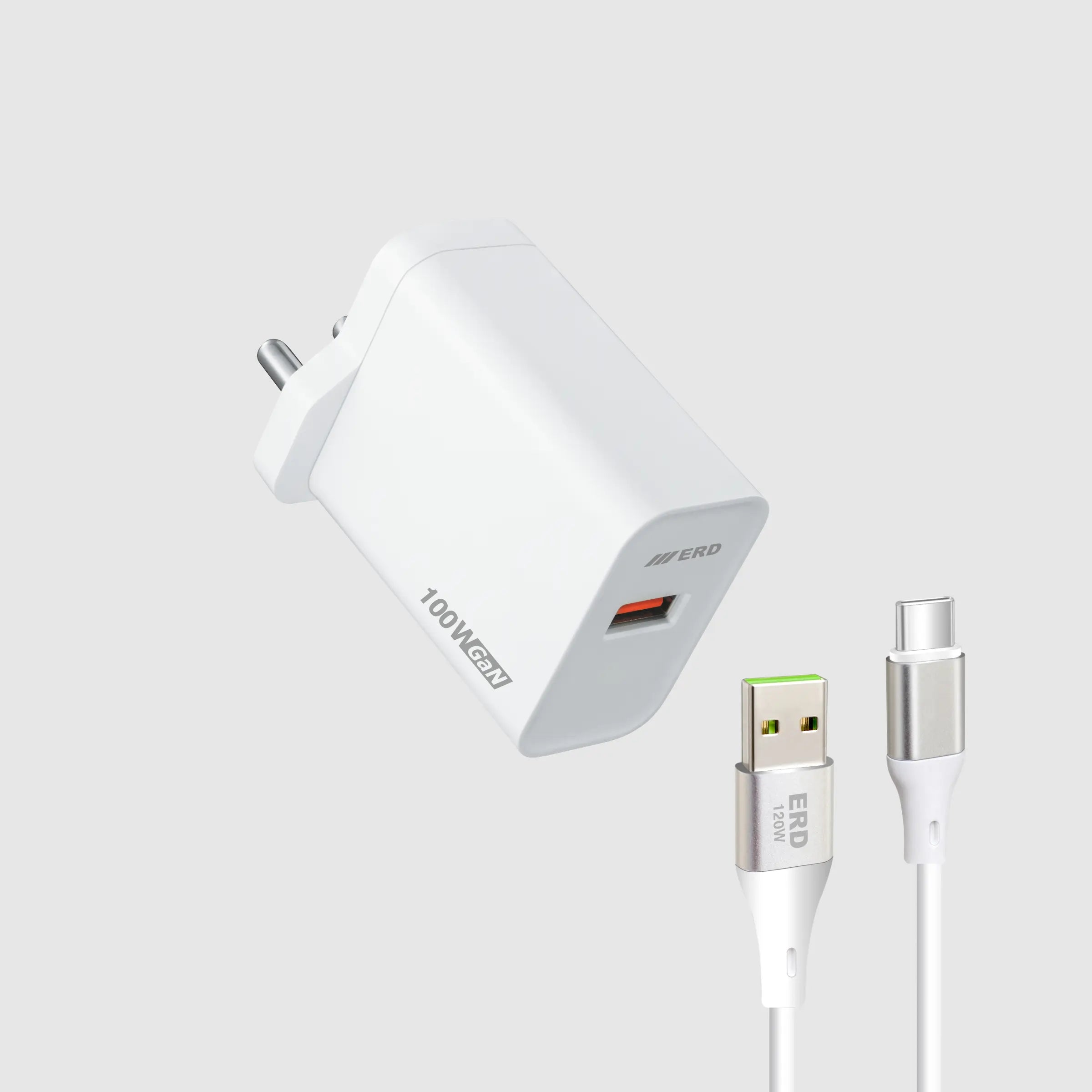 TC-167 USB-A GaN Charger With A to C Cable, 100W