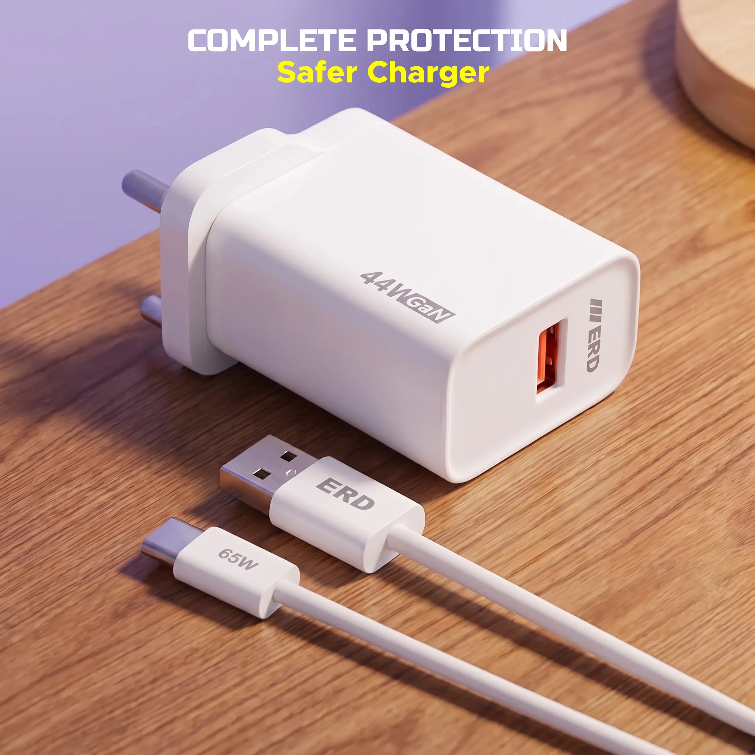 TC-126 USB-A GaN Charger With A to C Cable, 44W
