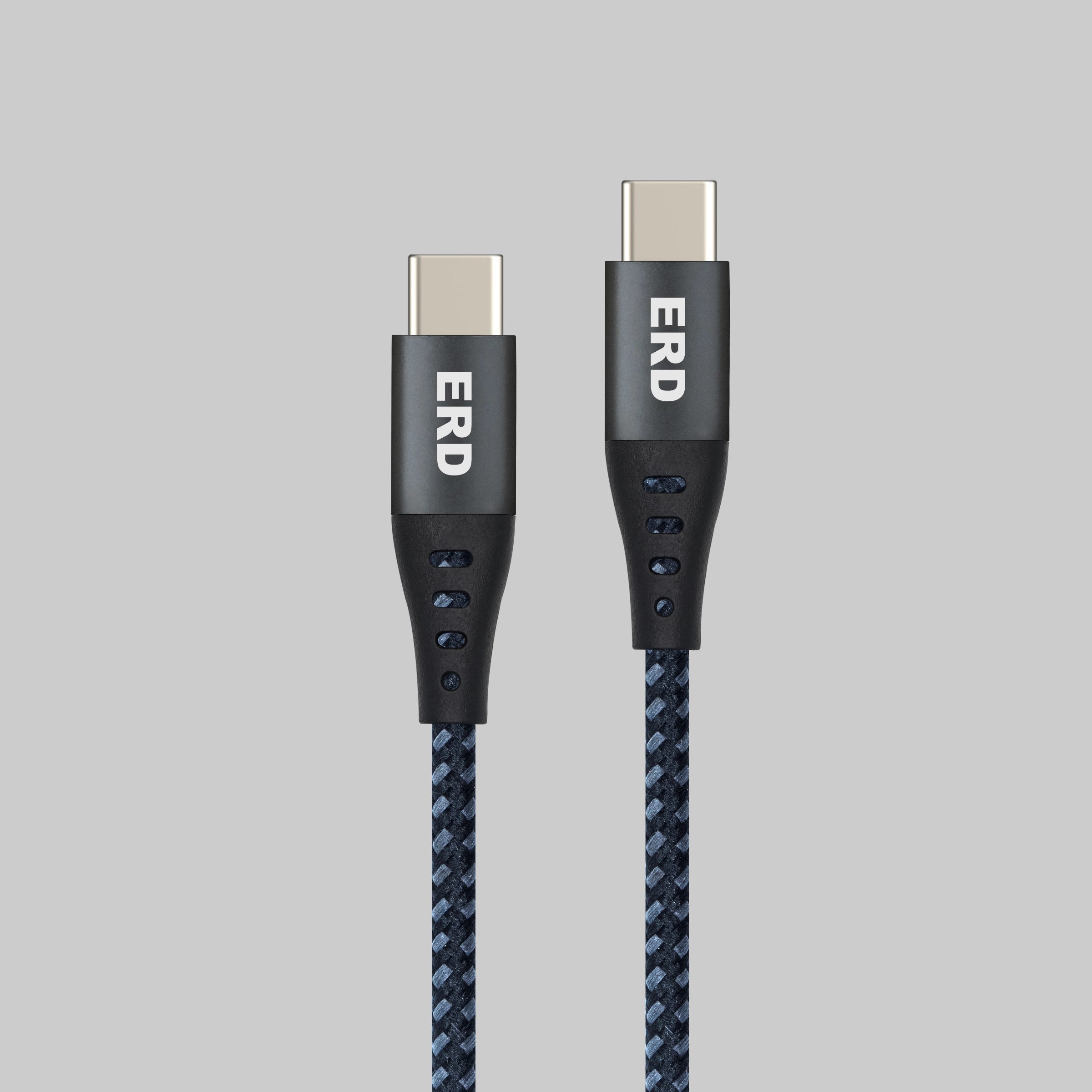 Two black cables with 'ERD' branding on a gray background