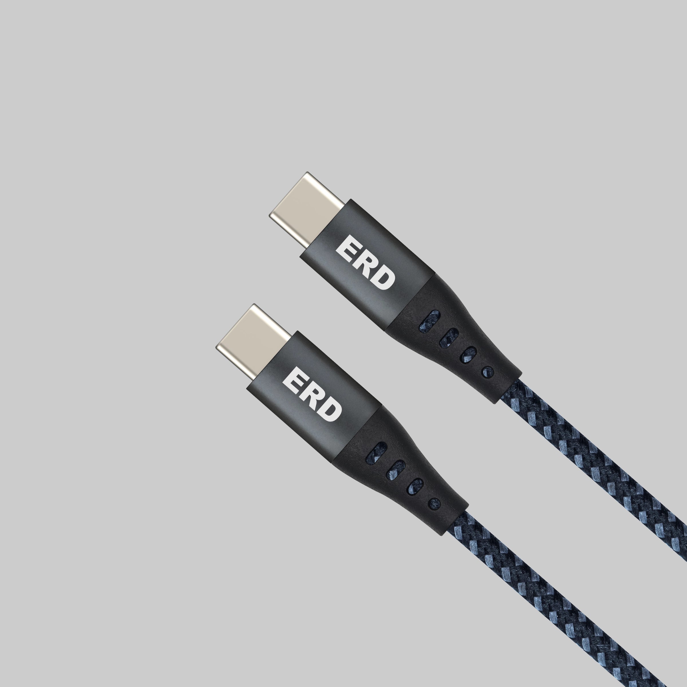Two black cables with 'ERD' branding on a gray background