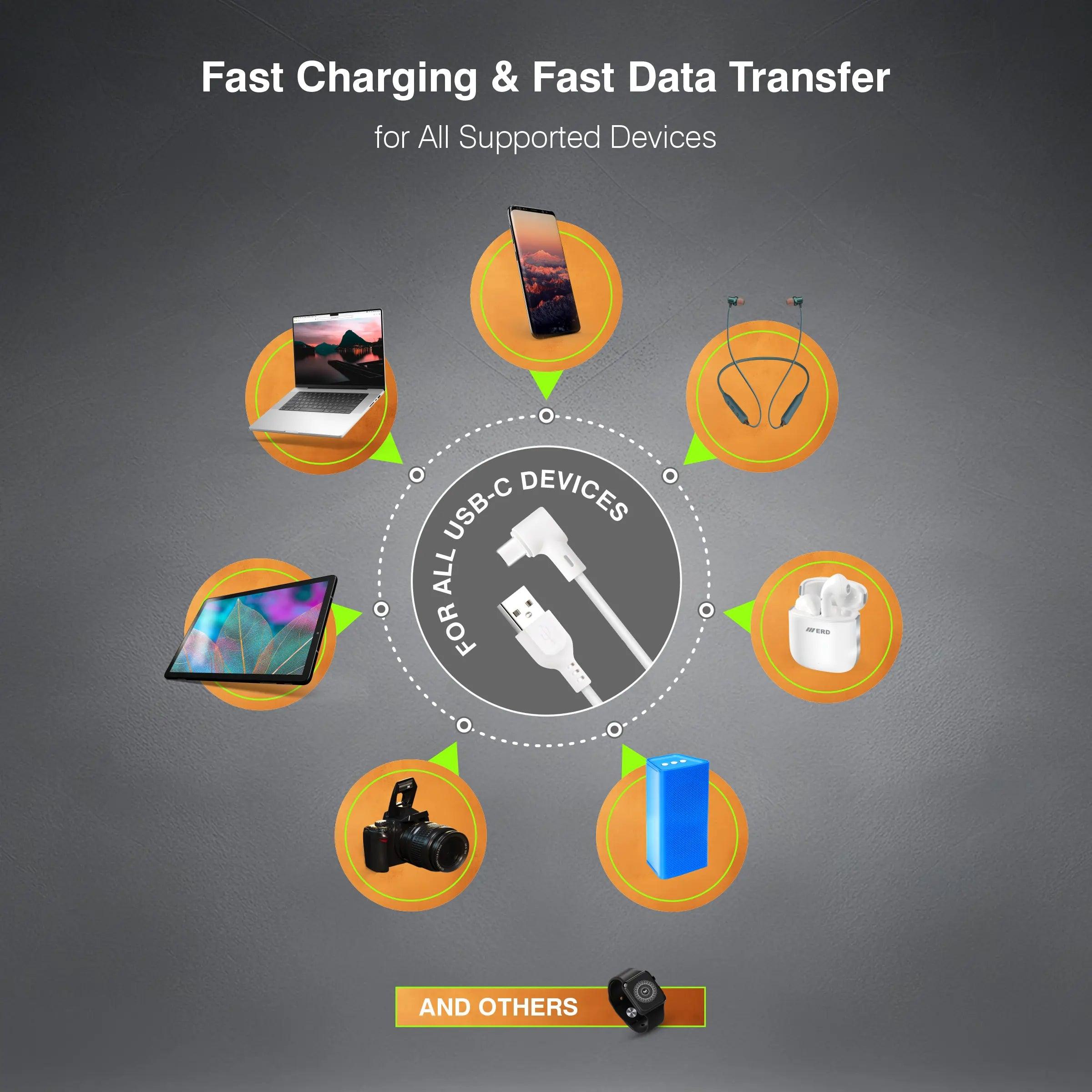 ERD UC-132 USB-C L Shape Data Cable
