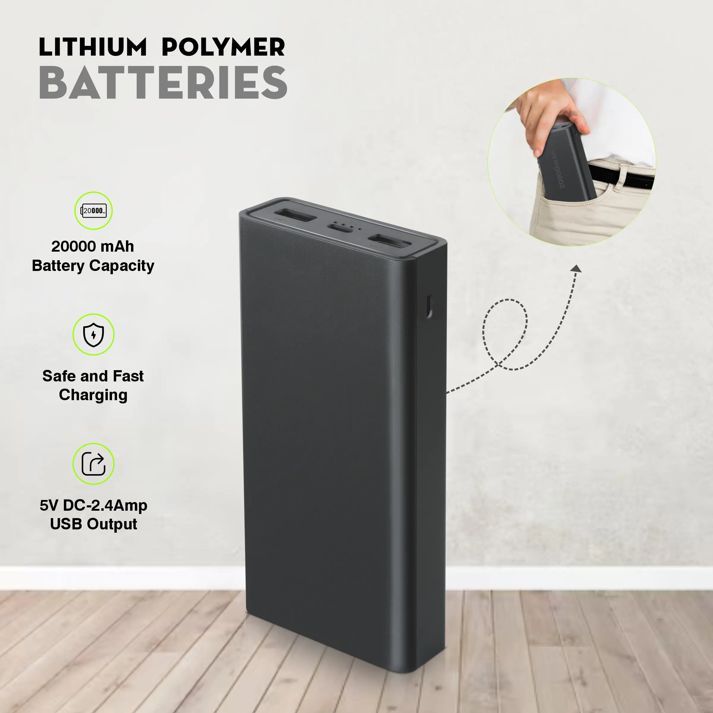 ERD PB-20KE Power Bank 20000 mAh (12W)