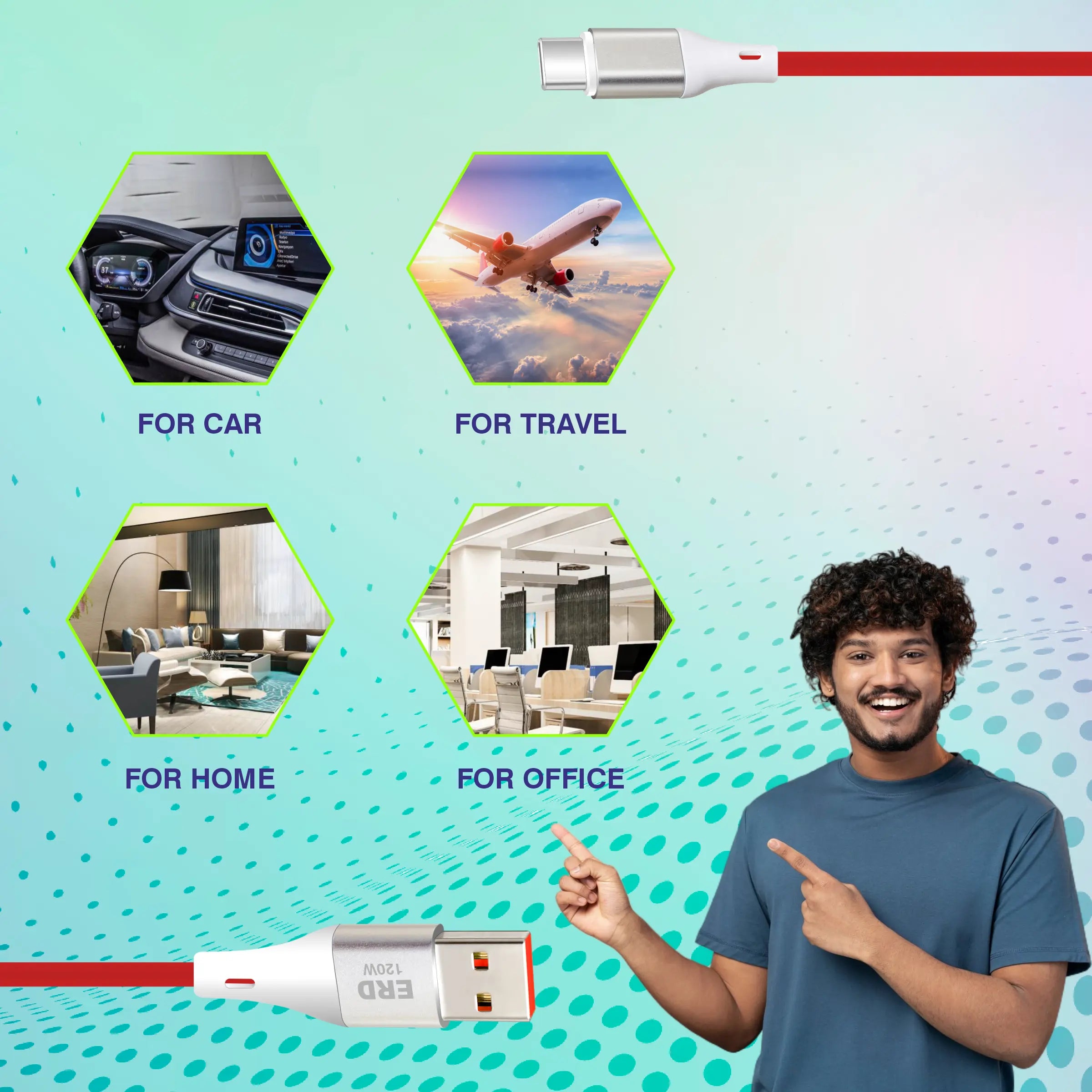 ERD UC-351 USB-C DATA CABLE PMR 120W