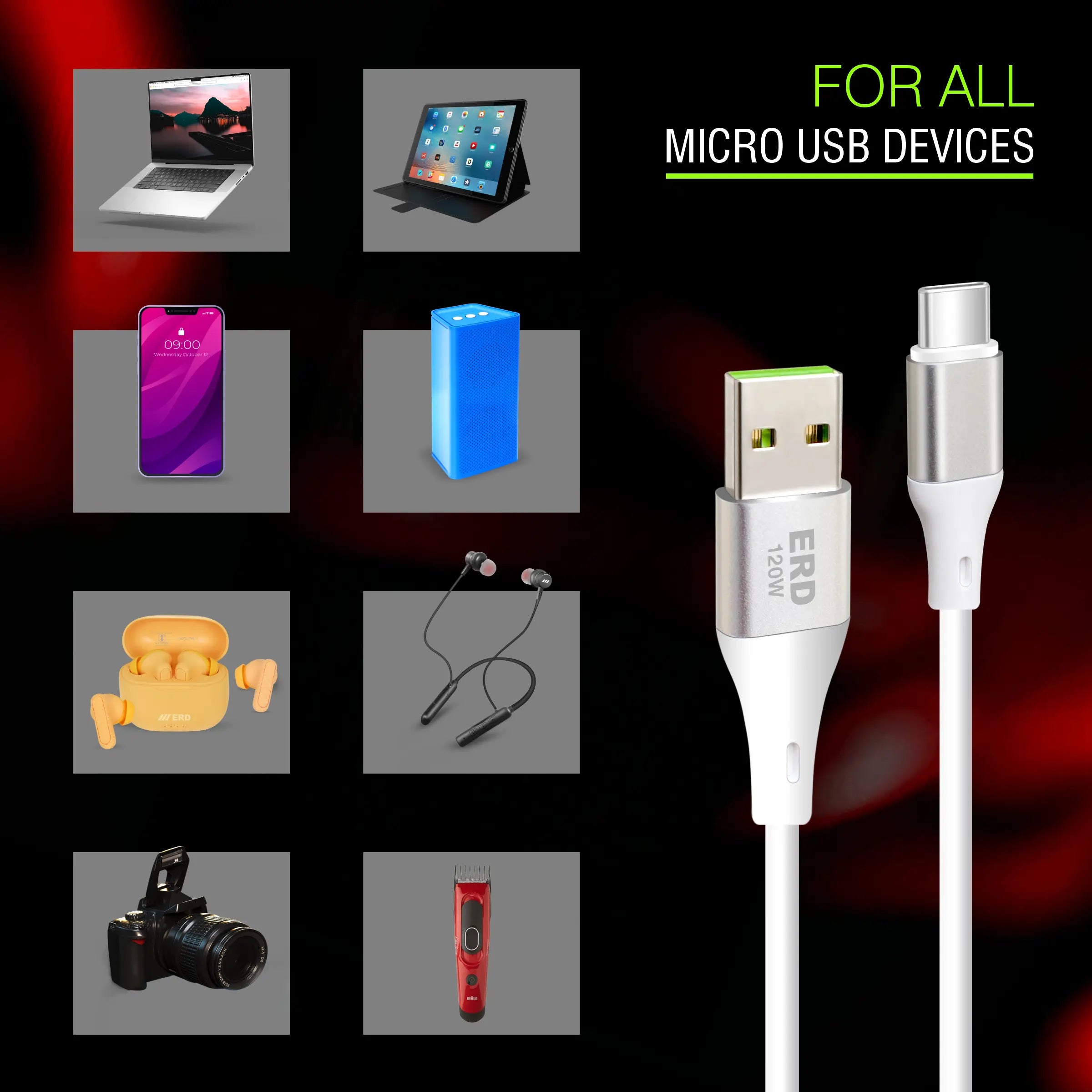 ERD UC-352 USB-C DATA CABLE PMW 120W