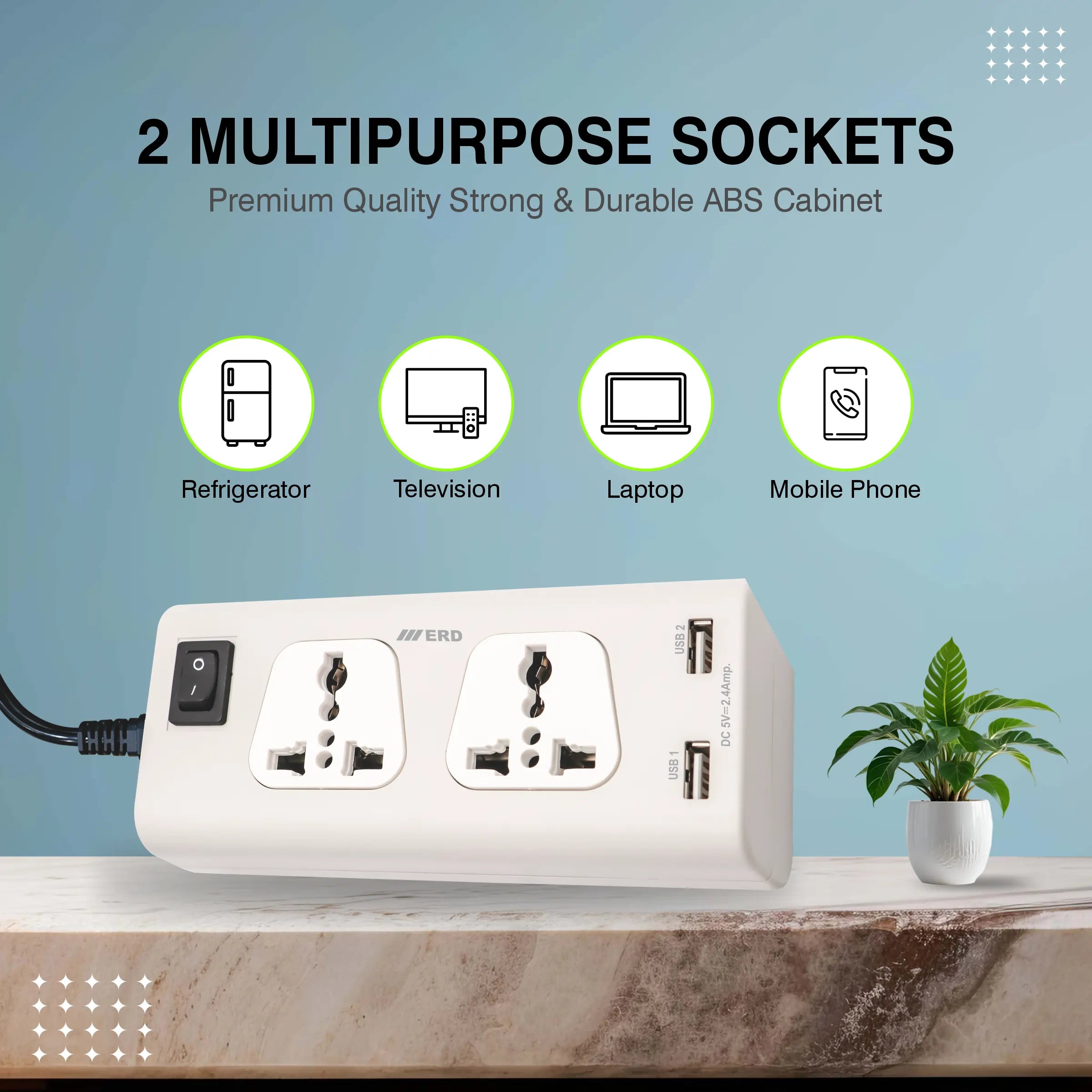 ERD EB-22 USB Charger + Extension Board