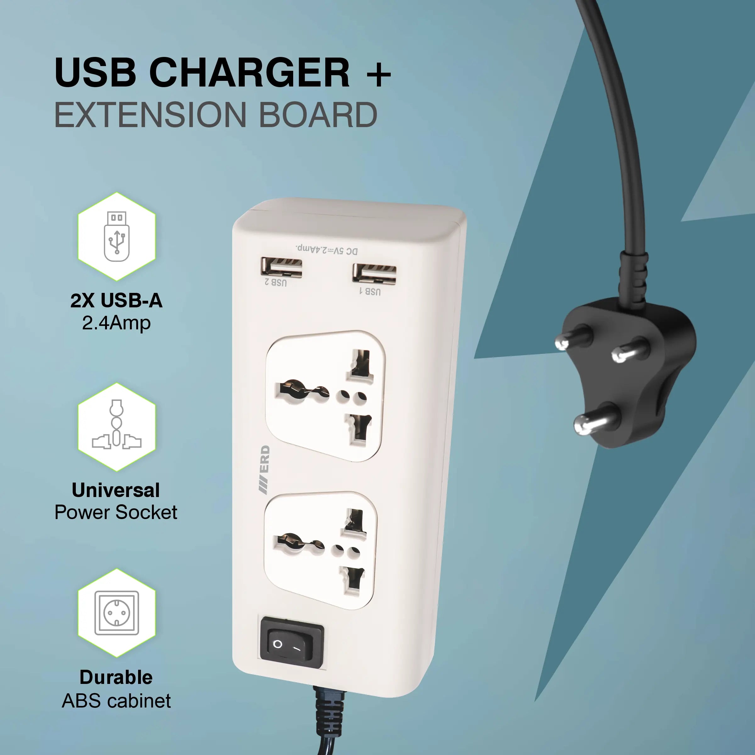 ERD EB-22 USB Charger + Extension Board