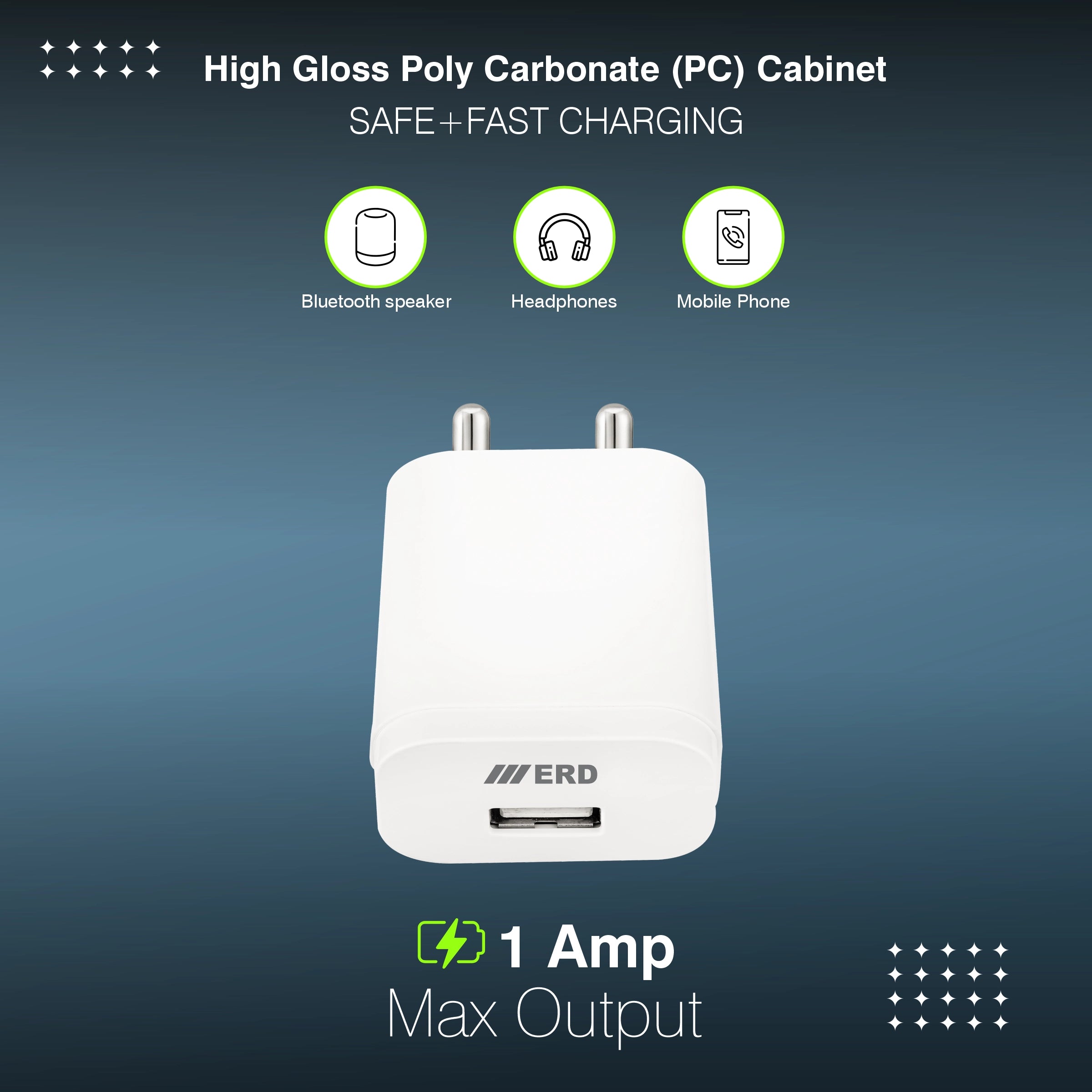 ERD TC-201 CHARGER MICRO USB WHITE 5W
