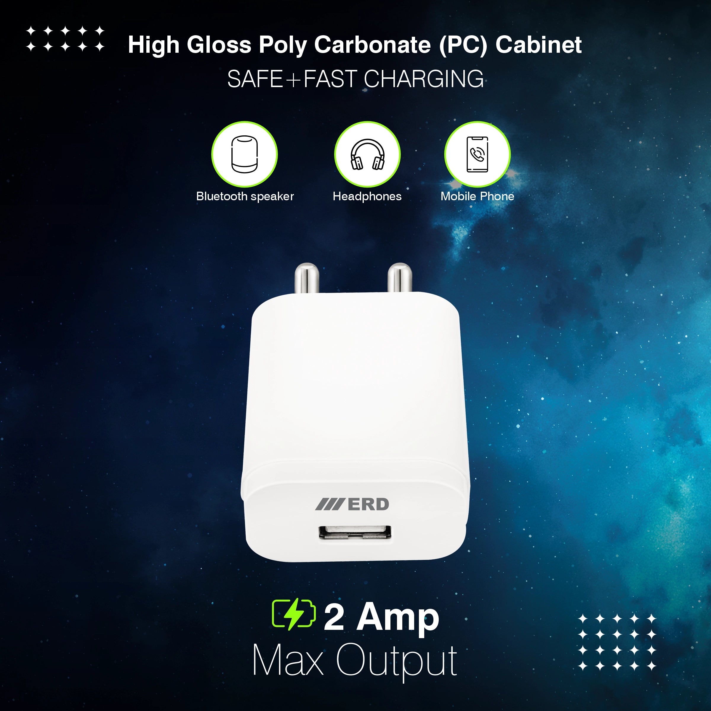 ERD TC-202 CHARGER + MICRO USB WHITE 10W
