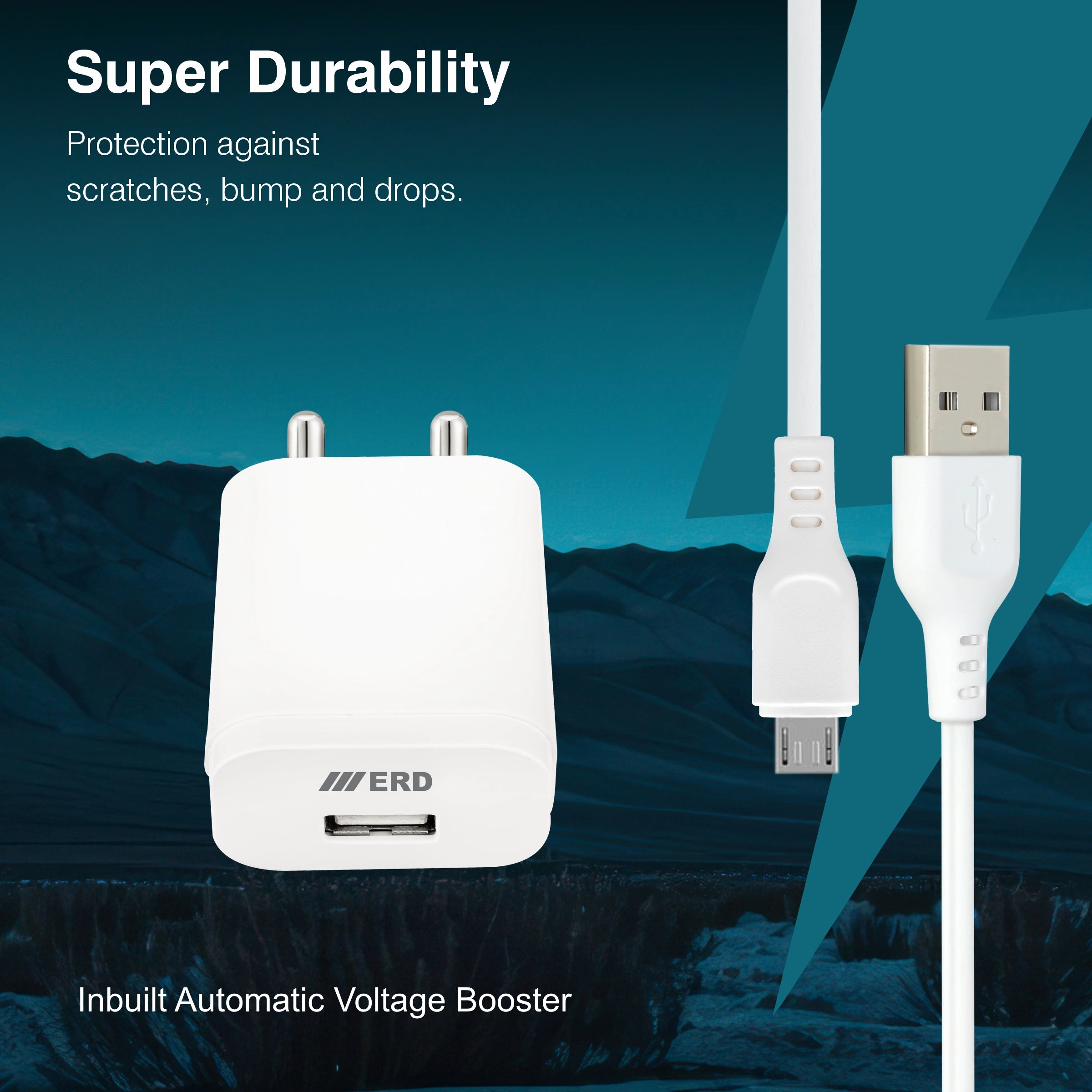 ERD TC-202 CHARGER + MICRO USB WHITE 10W