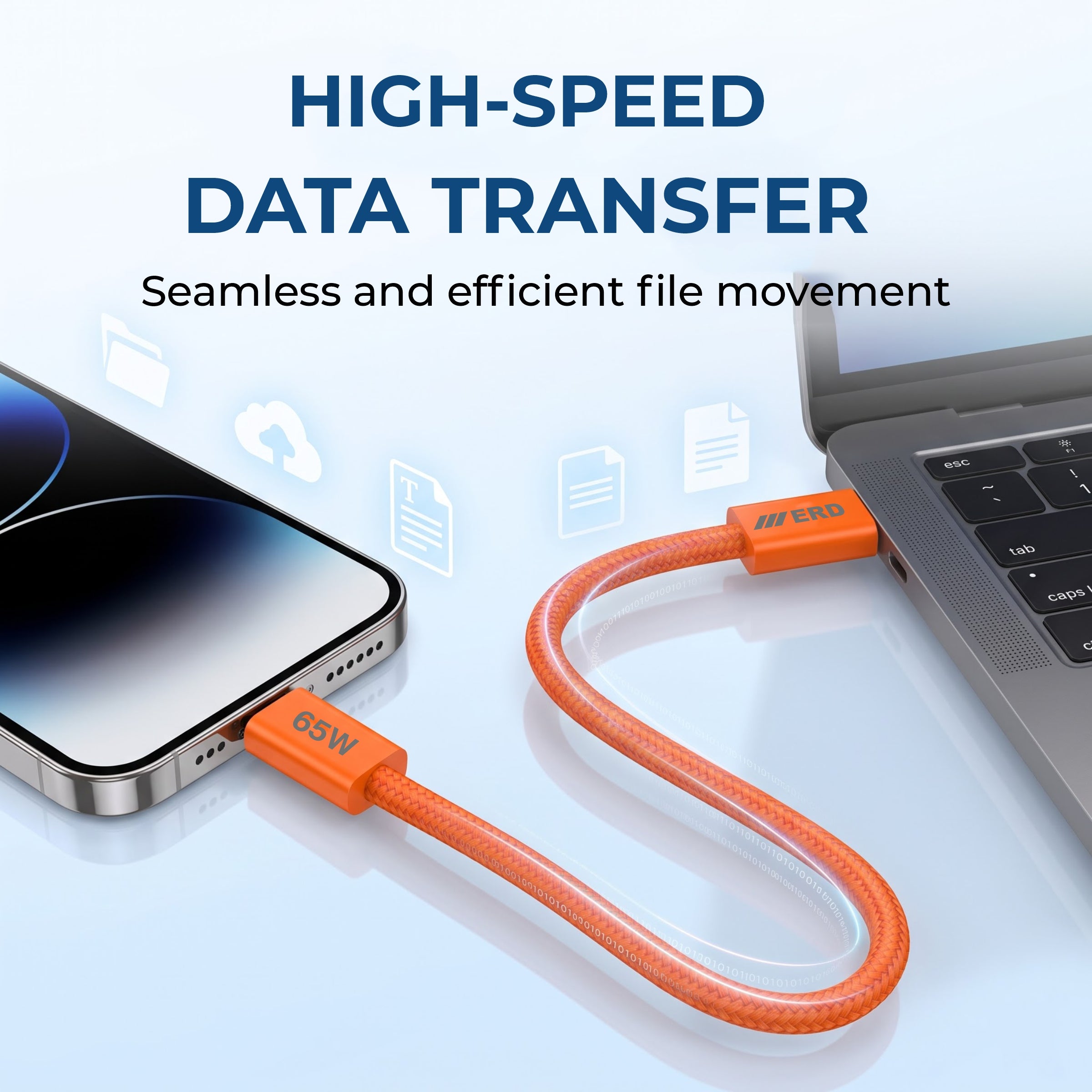 UC-386 USB-C to C Braided Data Cable Solid casing 65W