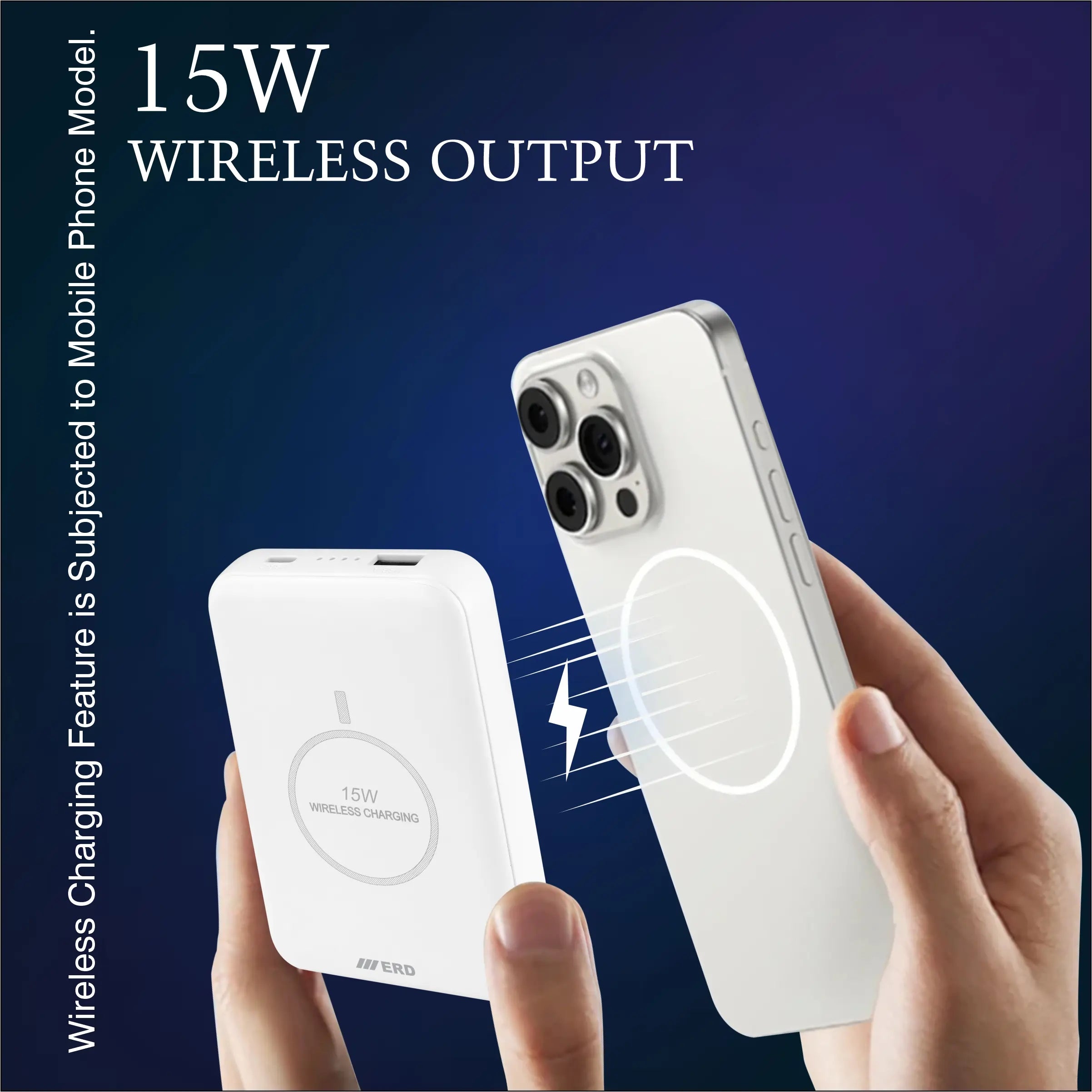 ERD PB-180 Power Bank 10000 mAh (25W) with Wireless Charging