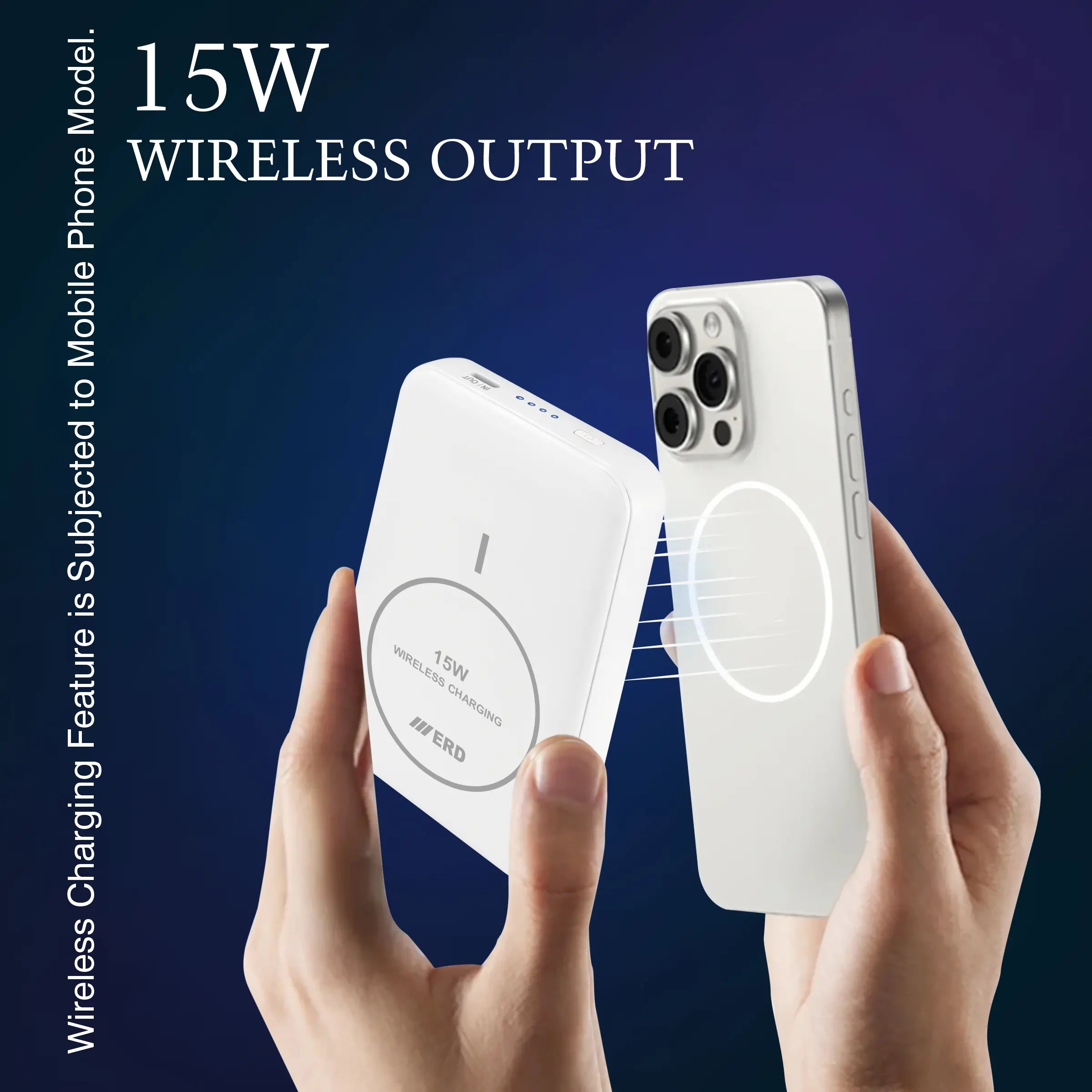 ERD PB-180 Power Bank 10000 mAh (25W) with 15W Wireless Charging