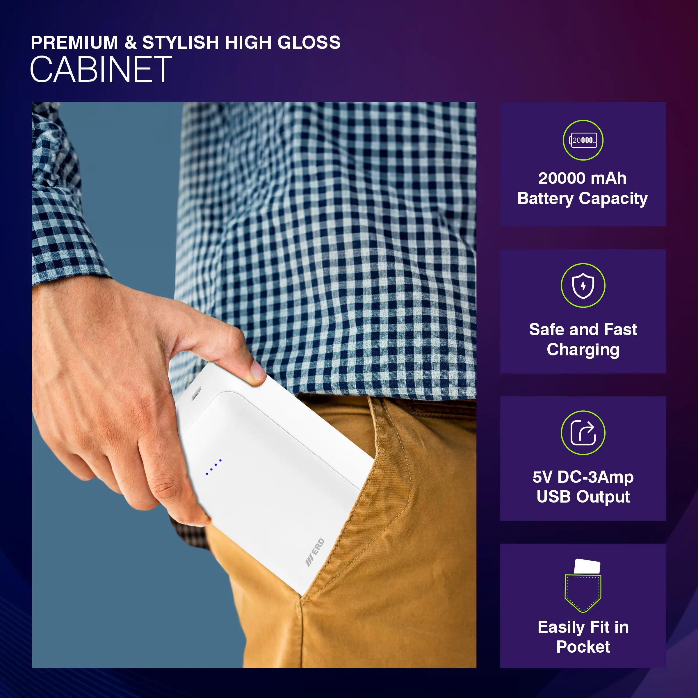 ERD PB-170 Power Bank 20000 mAh (25W)