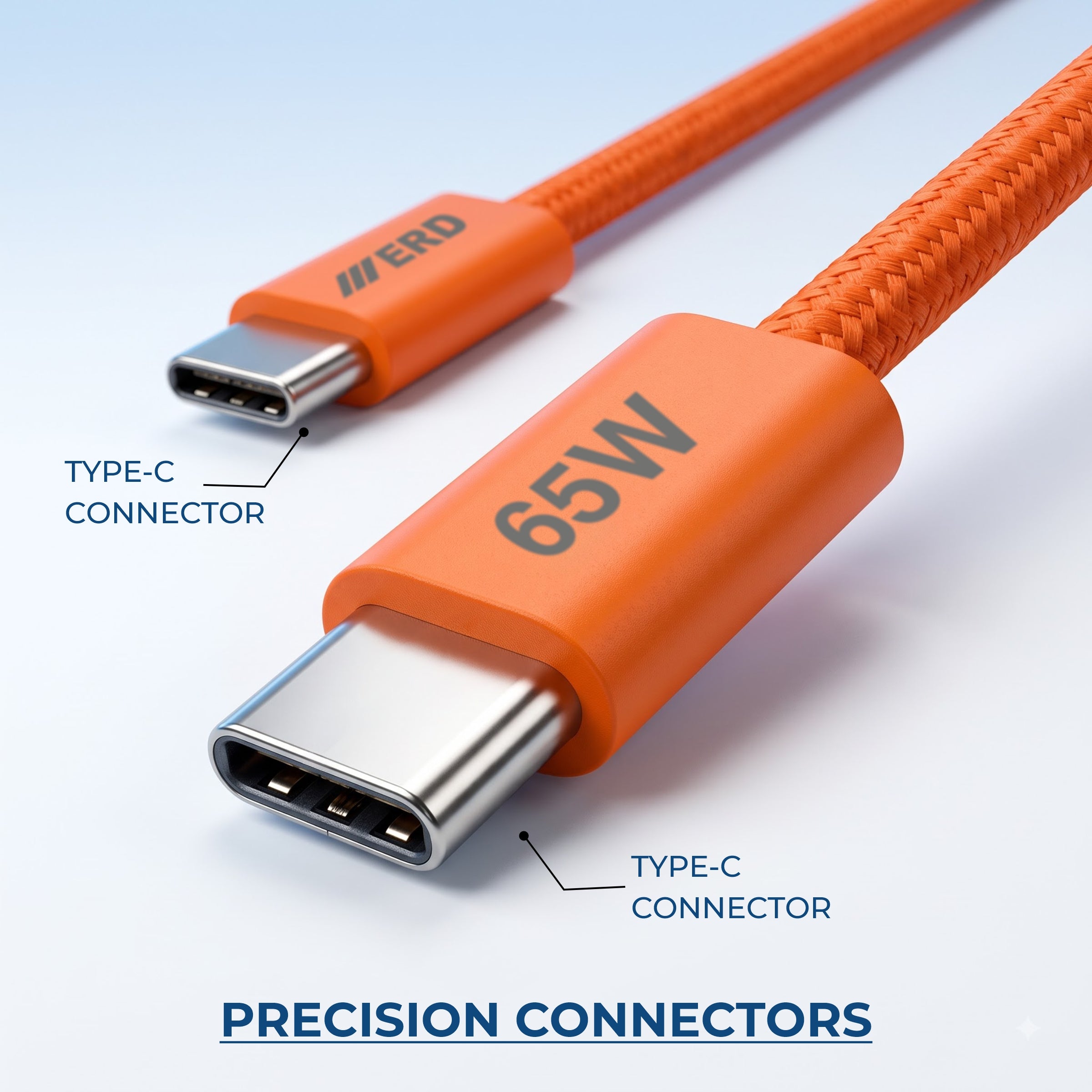 UC-386 USB-C to C Braided Data Cable Solid casing 65W