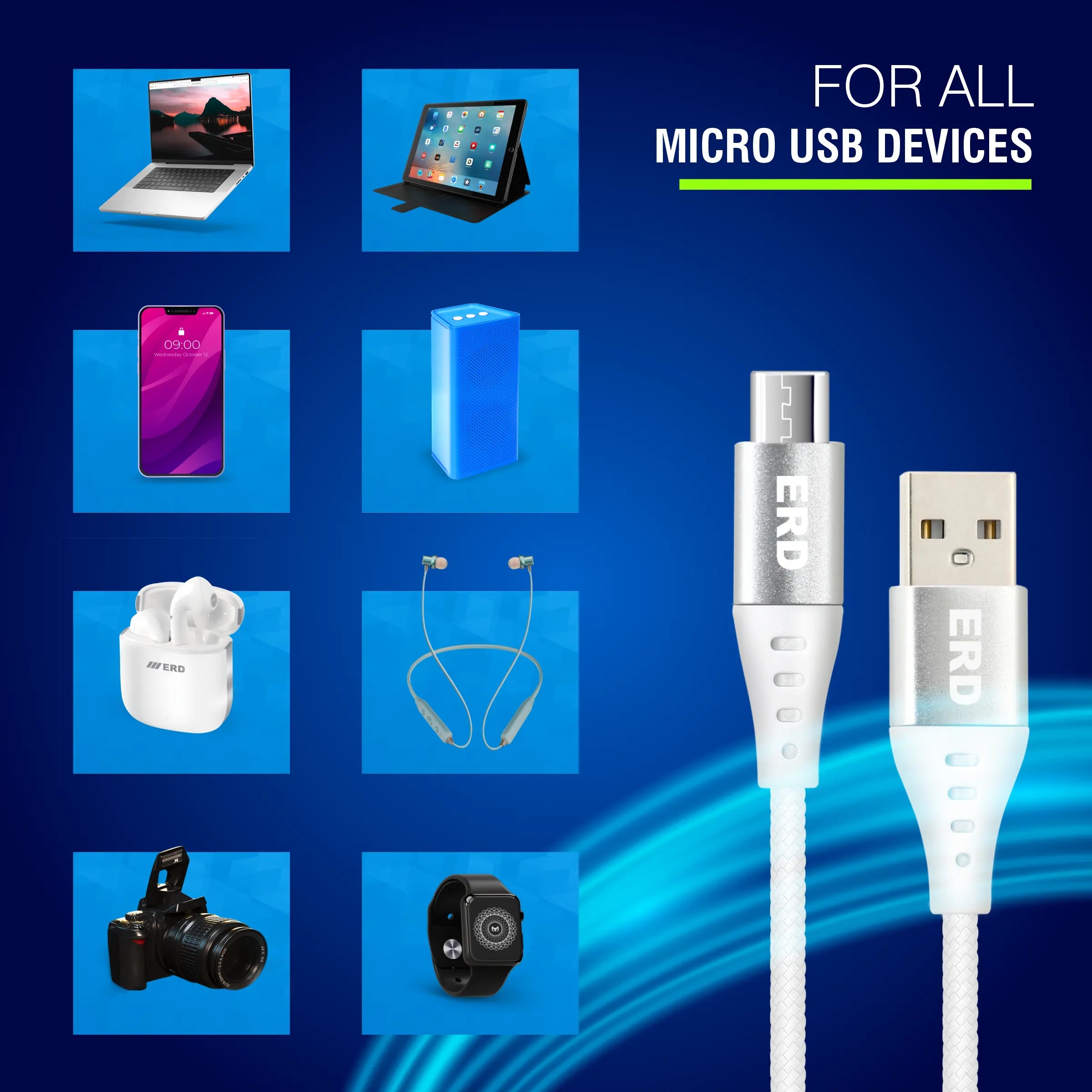ERD UC-150 Micro USB Braided Data Cable