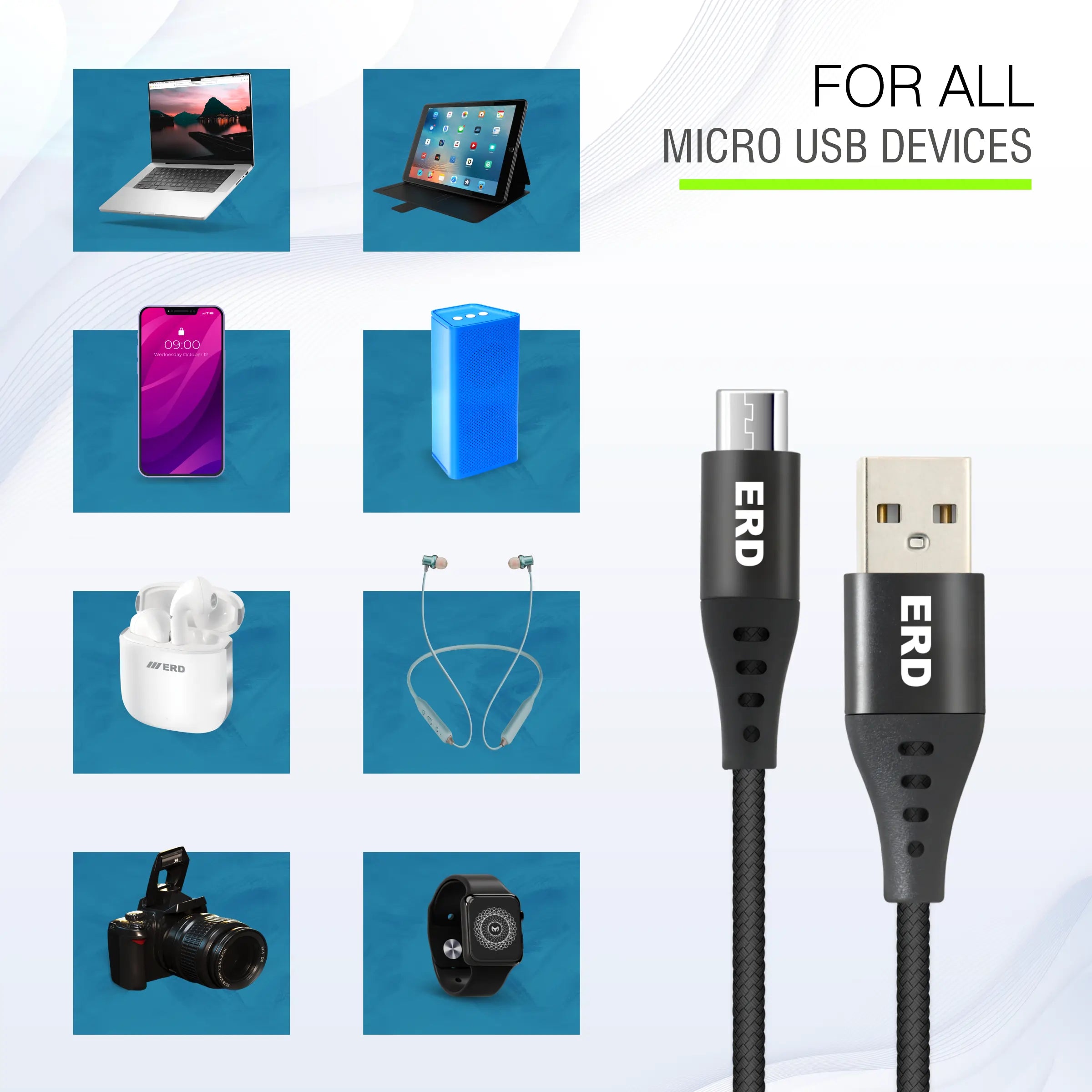 ERD UC-151 Micro USB Braided Data Cable