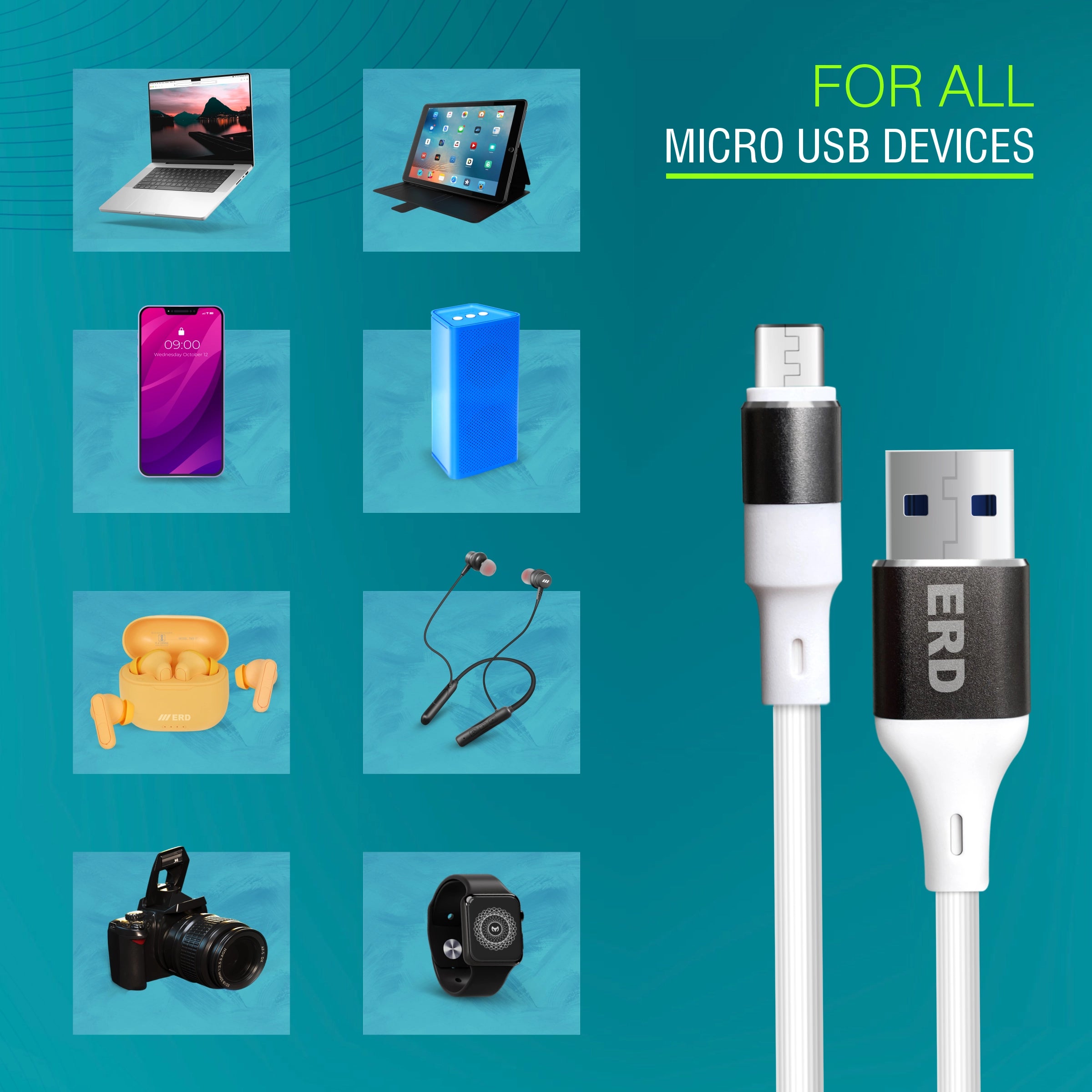 ERD UC-160 Micro USB Metal Data Cable