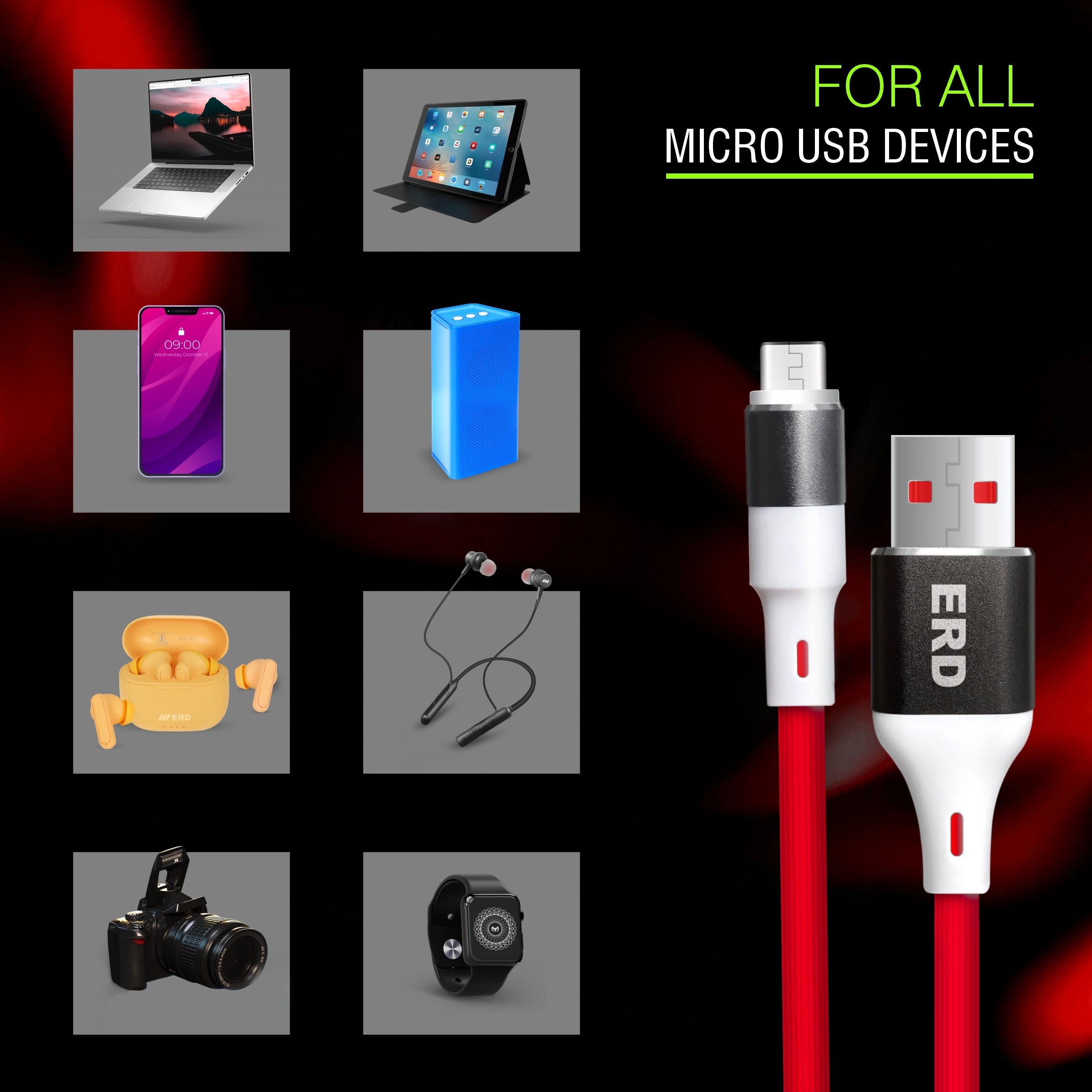 ERD UC-162 Micro USB Metal Data Cable