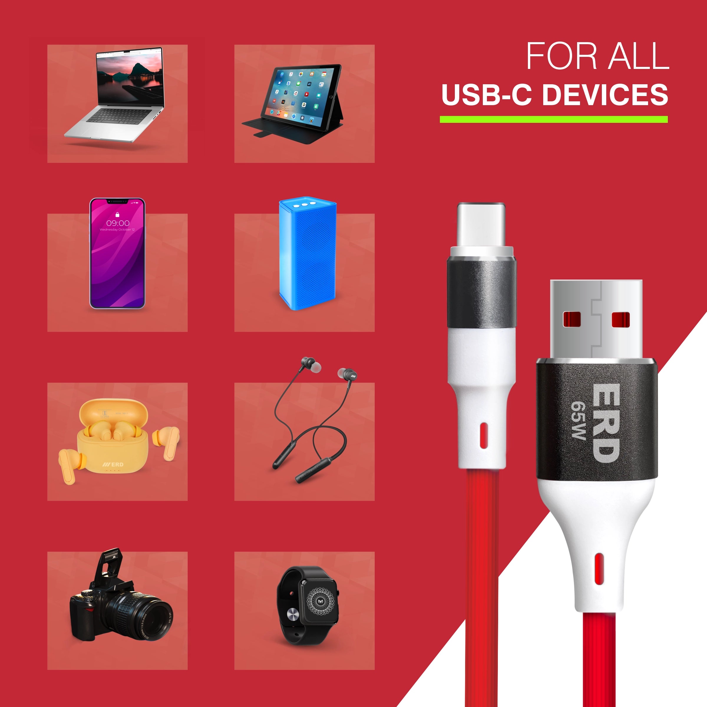 ERD UC-142 USB-C Metal Data Cable