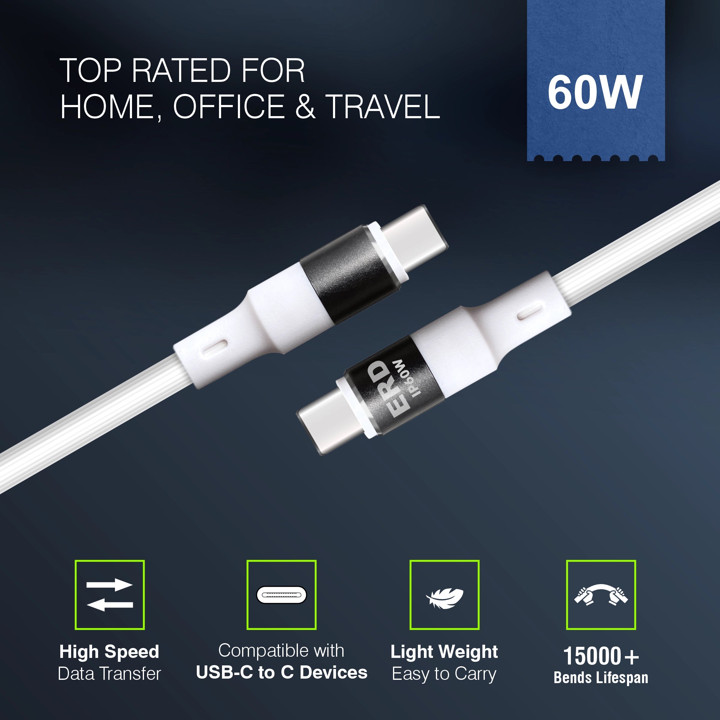 ERD UC-114 USB-C TO C (IP15) Metal Data Cable