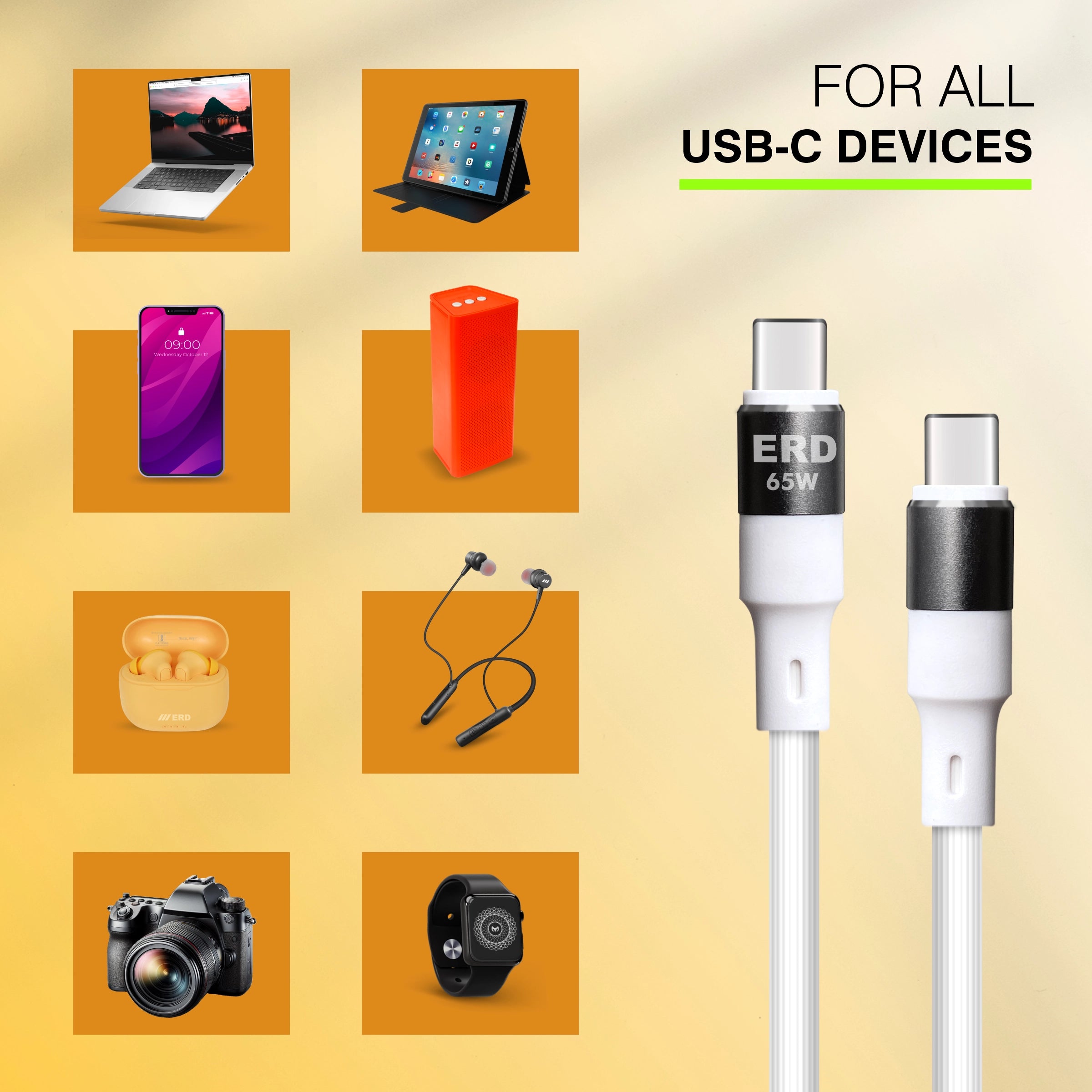 ERD UC-119 USB-C TO C Metal Data Cable