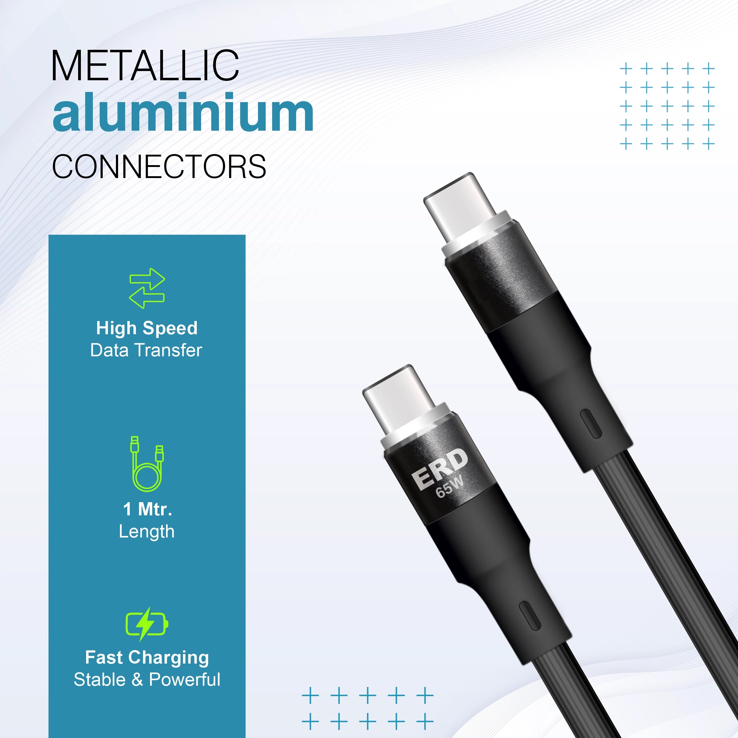 ERD UC-120 USB-C TO C Metal Data Cable