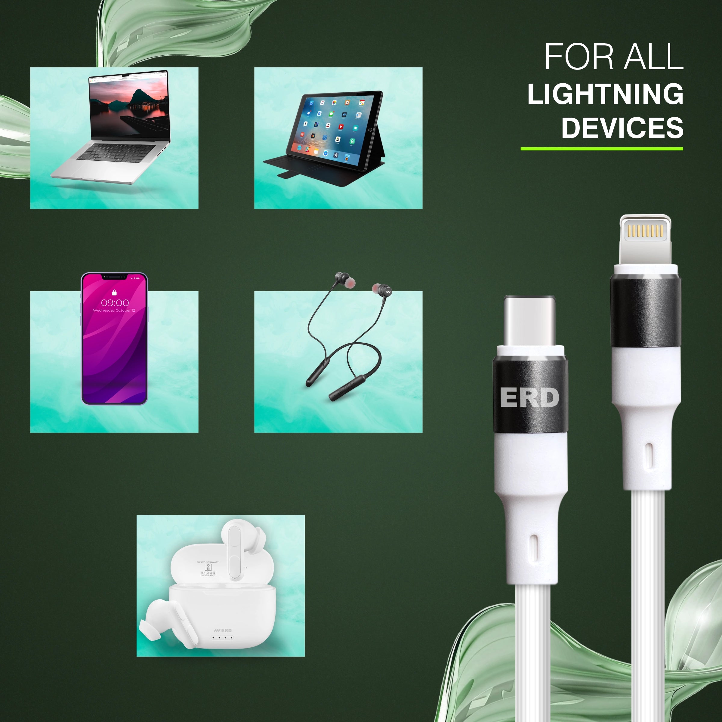 ERD UC-112 USB-C TO Lightning Metal Data Cable