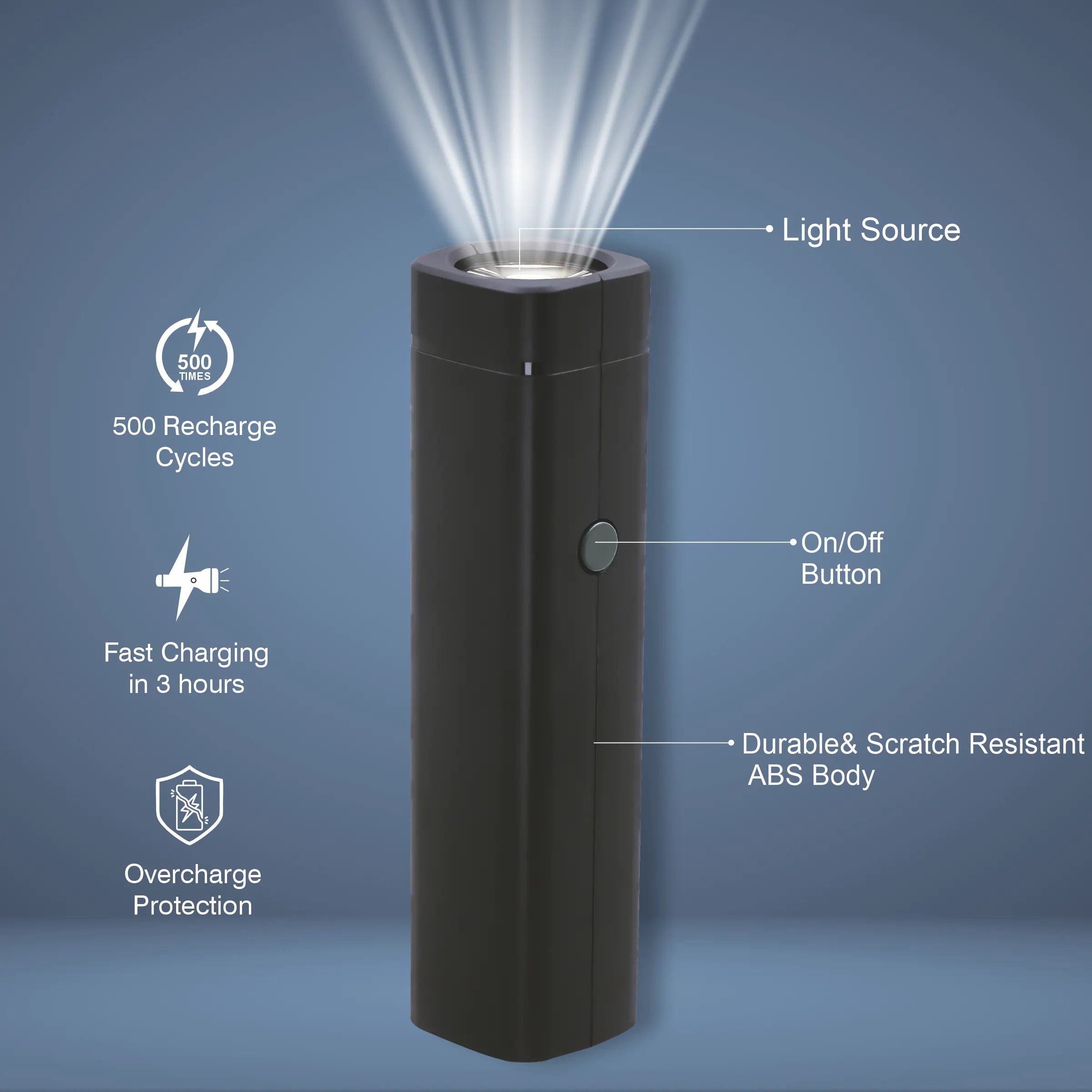 ERD LED RECHARGEABLE TORCH TL-601/Rechargeable Torch