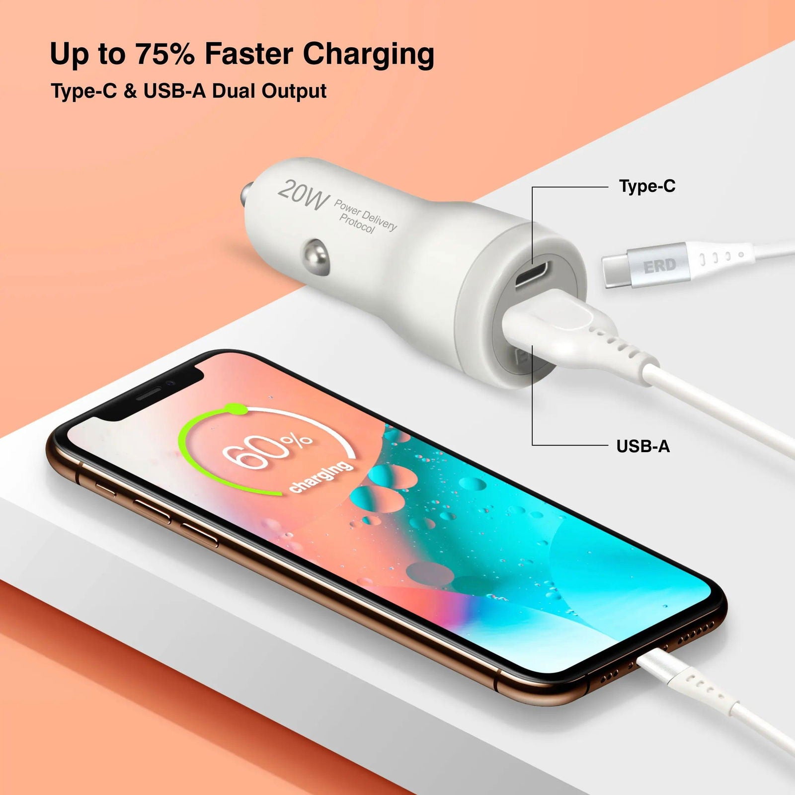 ERD CC-49 20W Car Mobile Charger - ERD-INFOTECH