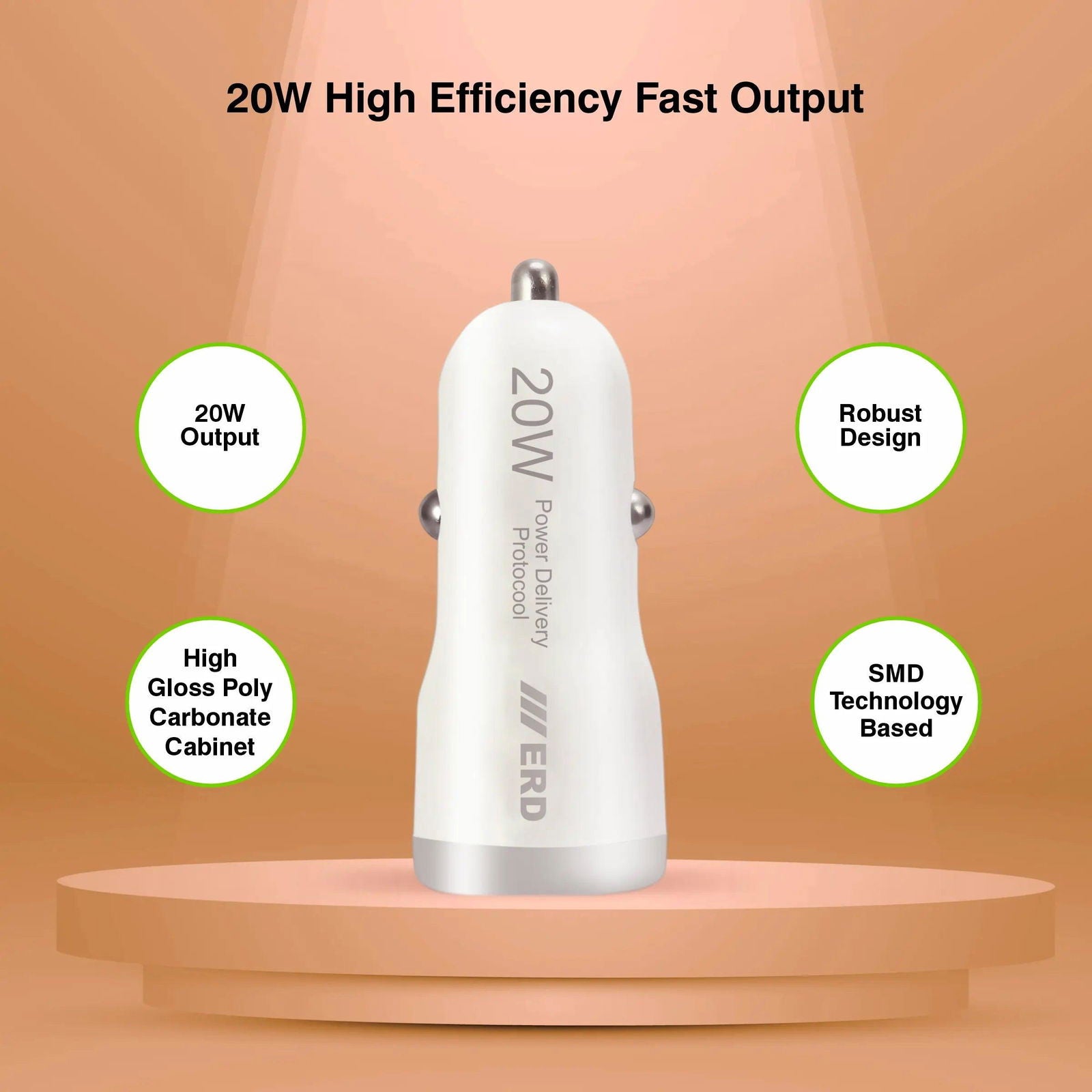 ERD CC-49 20W Car Mobile Charger - ERD-INFOTECH