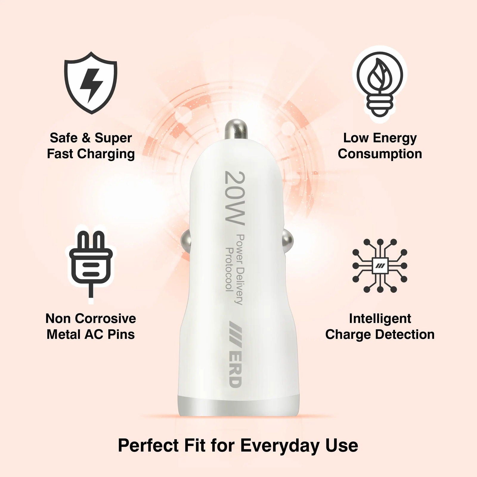 ERD CC-49 20W Car Mobile Charger - ERD-INFOTECH