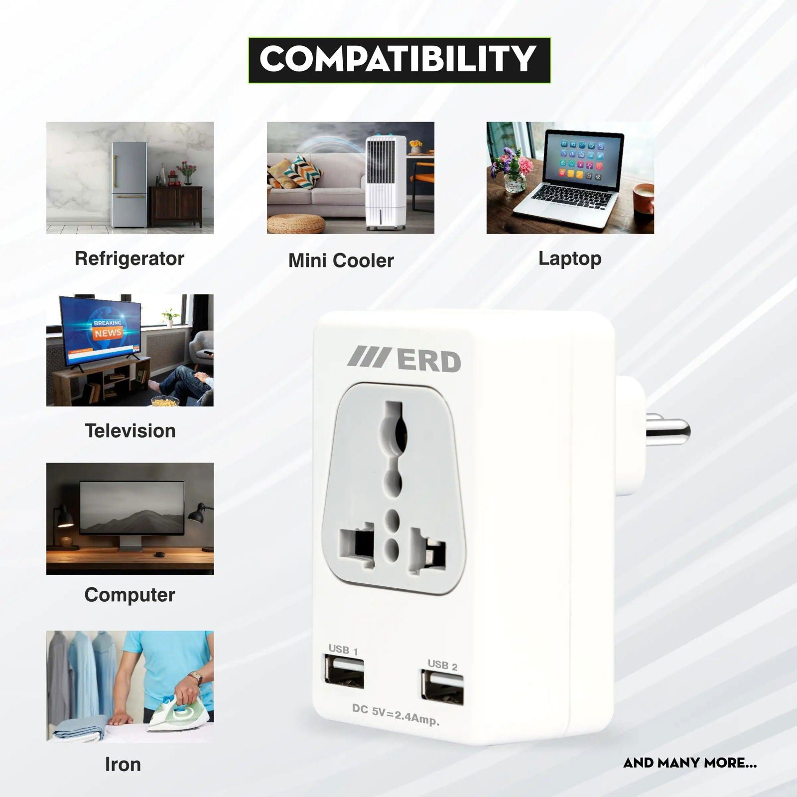 ERD EB-12 USB Charger + Power Socket - ERD-INFOTECH