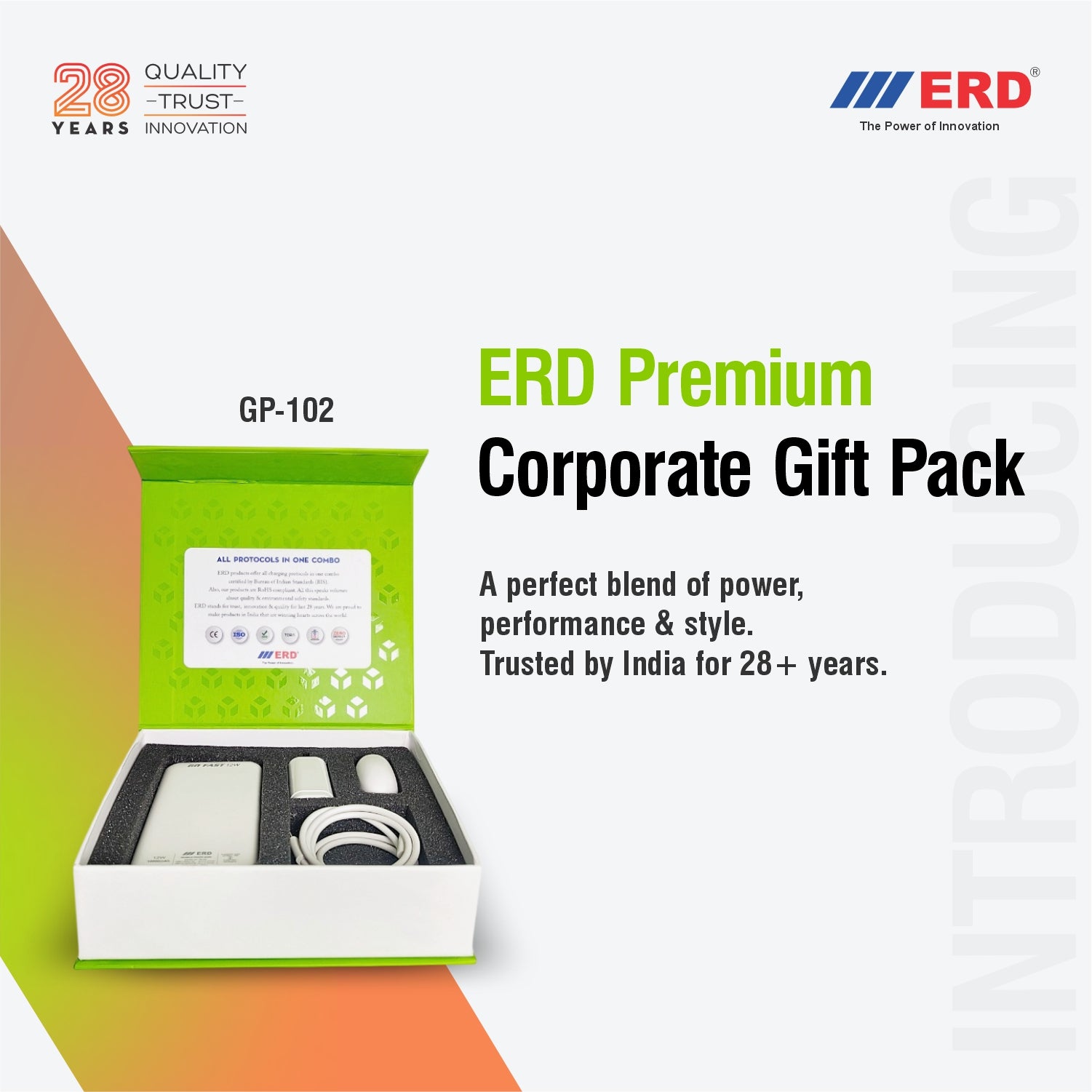 ERD Premium Corporate Gift Pack with product inside a box on a white background